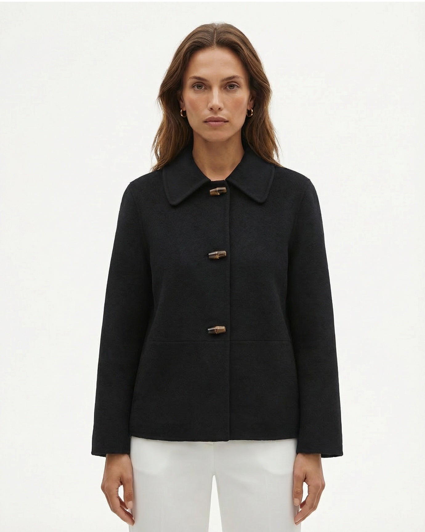 Rhi Elegant Double-Sided Pure Wool Jacket- Coat