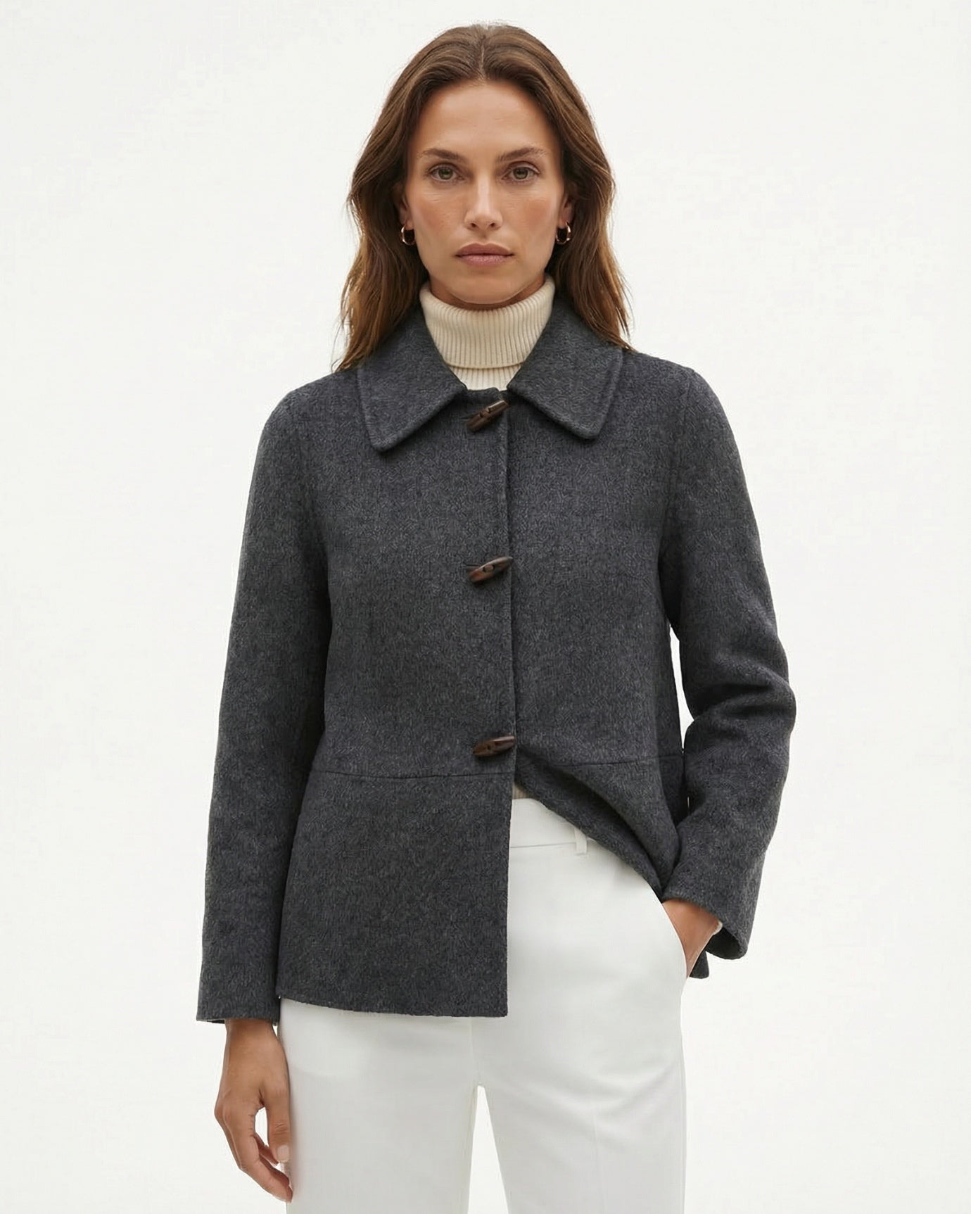Rhi Elegant Double-Sided Pure Wool Jacket- Coat