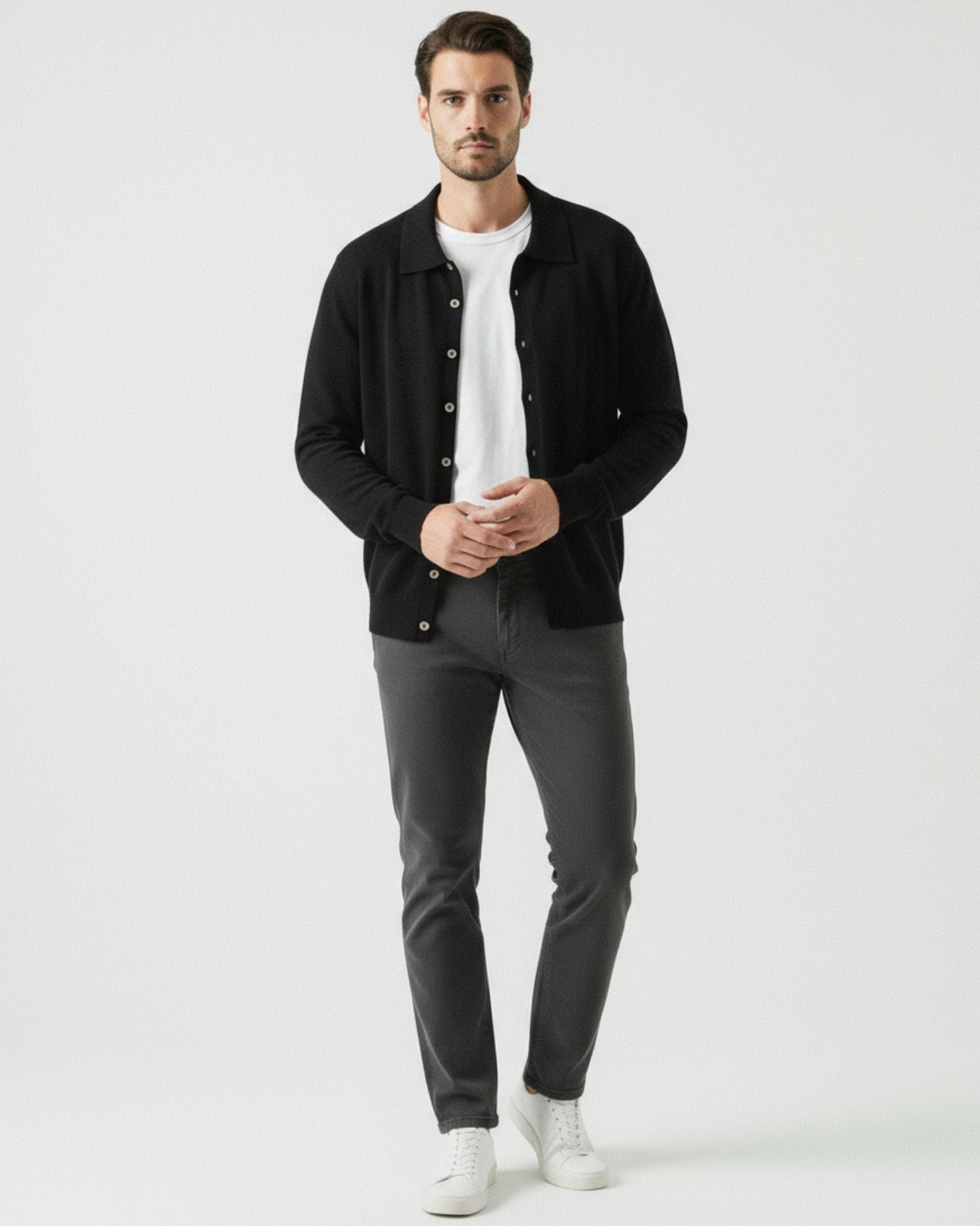 Cardigan Polo Buttoned