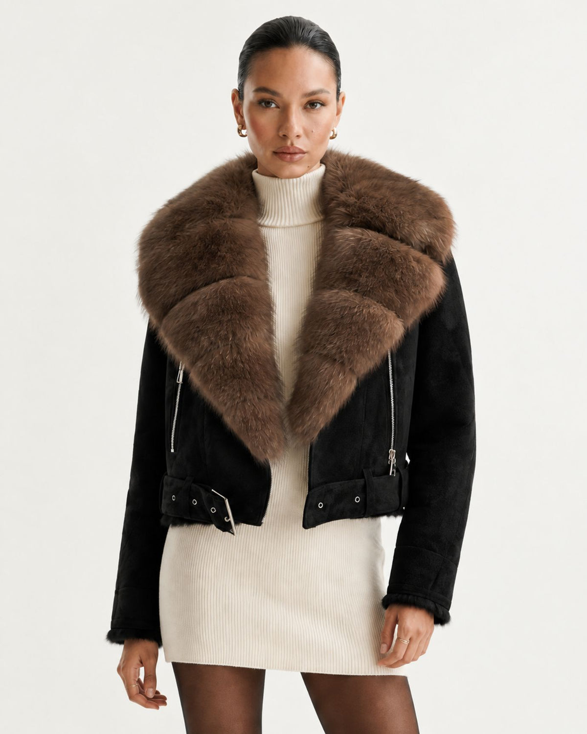 Rabbit Fur-Lined Suede Jacket Limited Edition