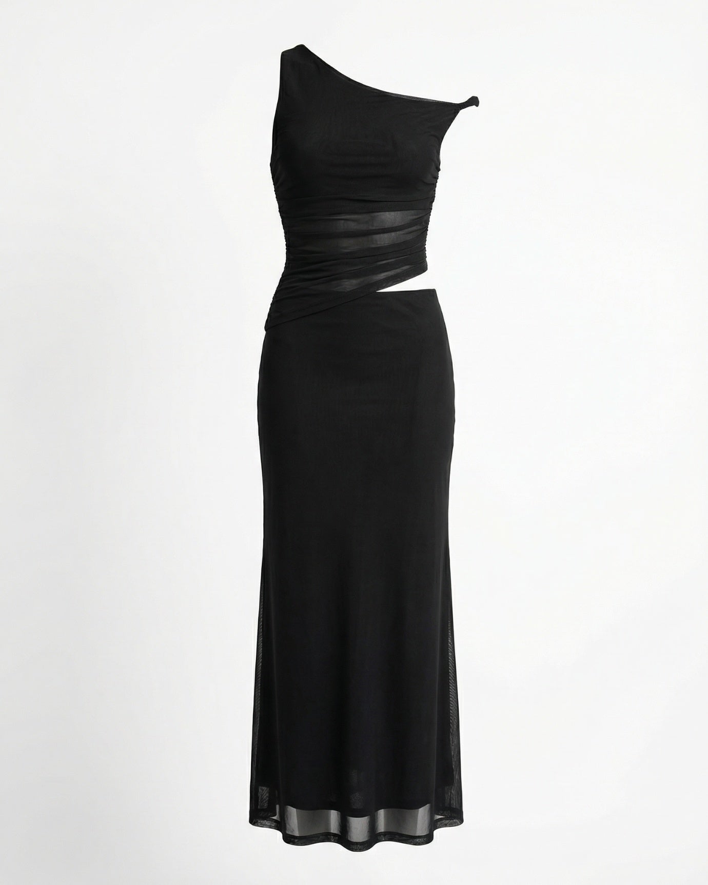 Vestido de malla Milena con cintura ajustada