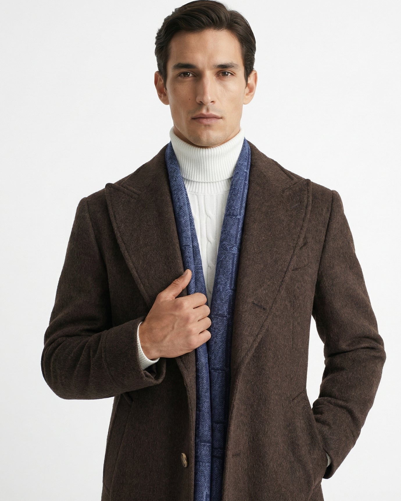 Chester Overcoat Dark Brown Wool Business Coat