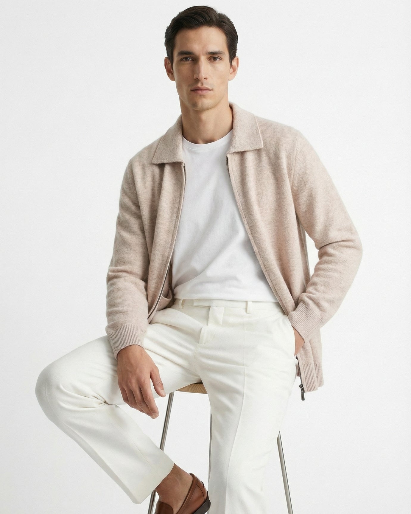 LOVAU Strickjacke aus Kaschmirmischung