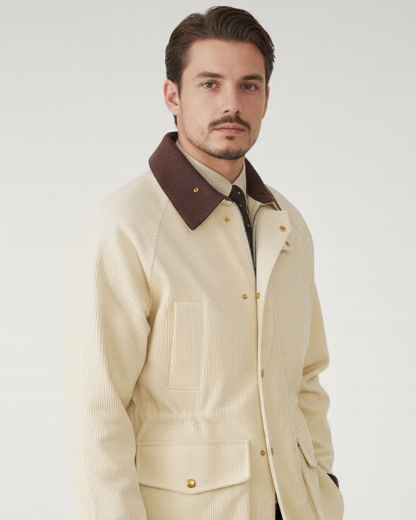 British Retro Jacket Cotton Corduroy