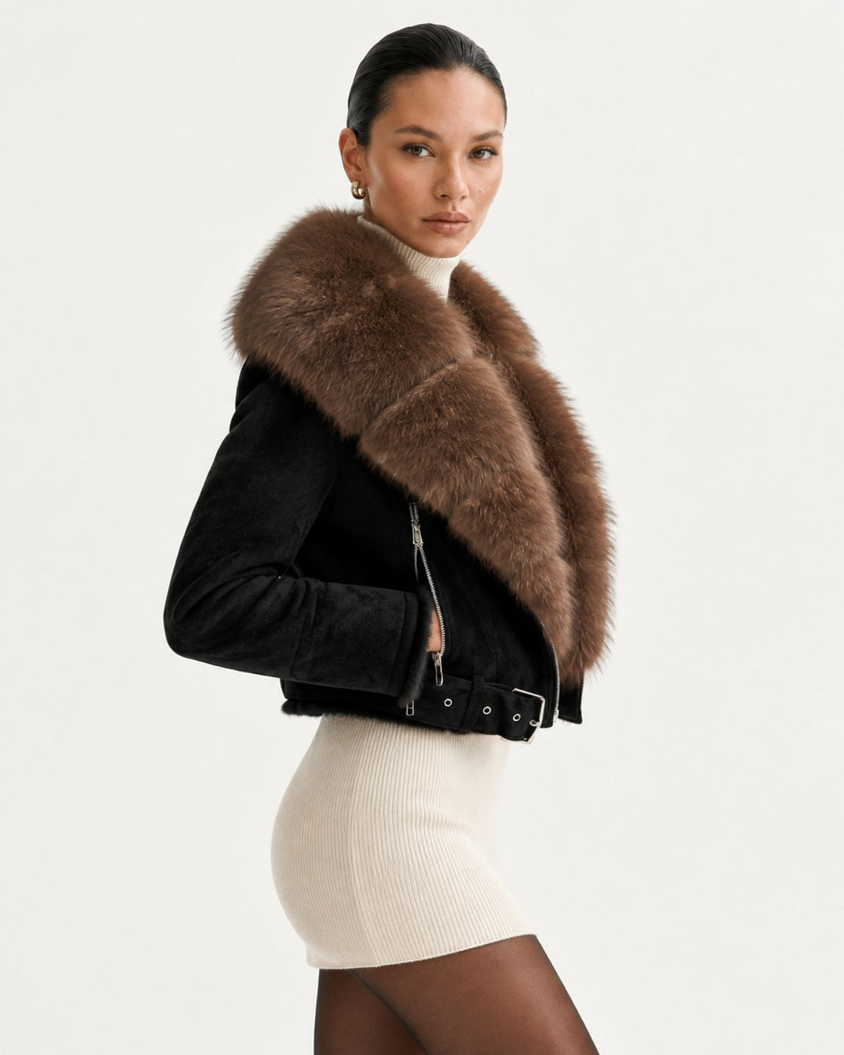 Rabbit Fur-Lined Suede Jacket Limited Edition