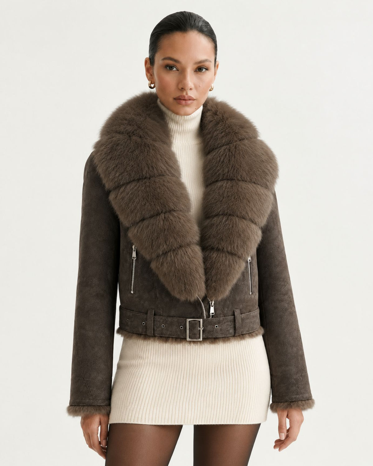 Rabbit Fur-Lined Suede Jacket Limited Edition