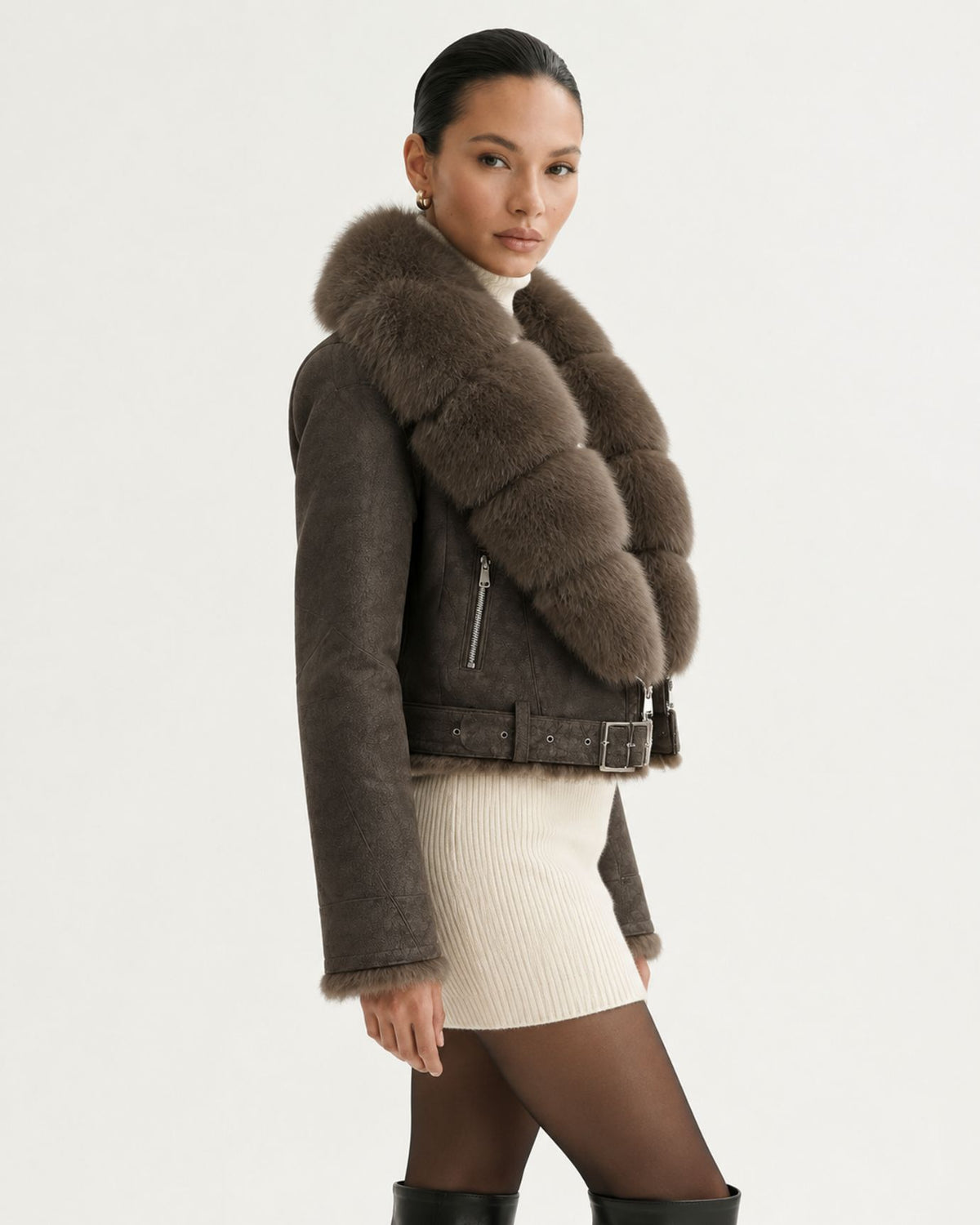 Rabbit Fur-Lined Suede Jacket Limited Edition