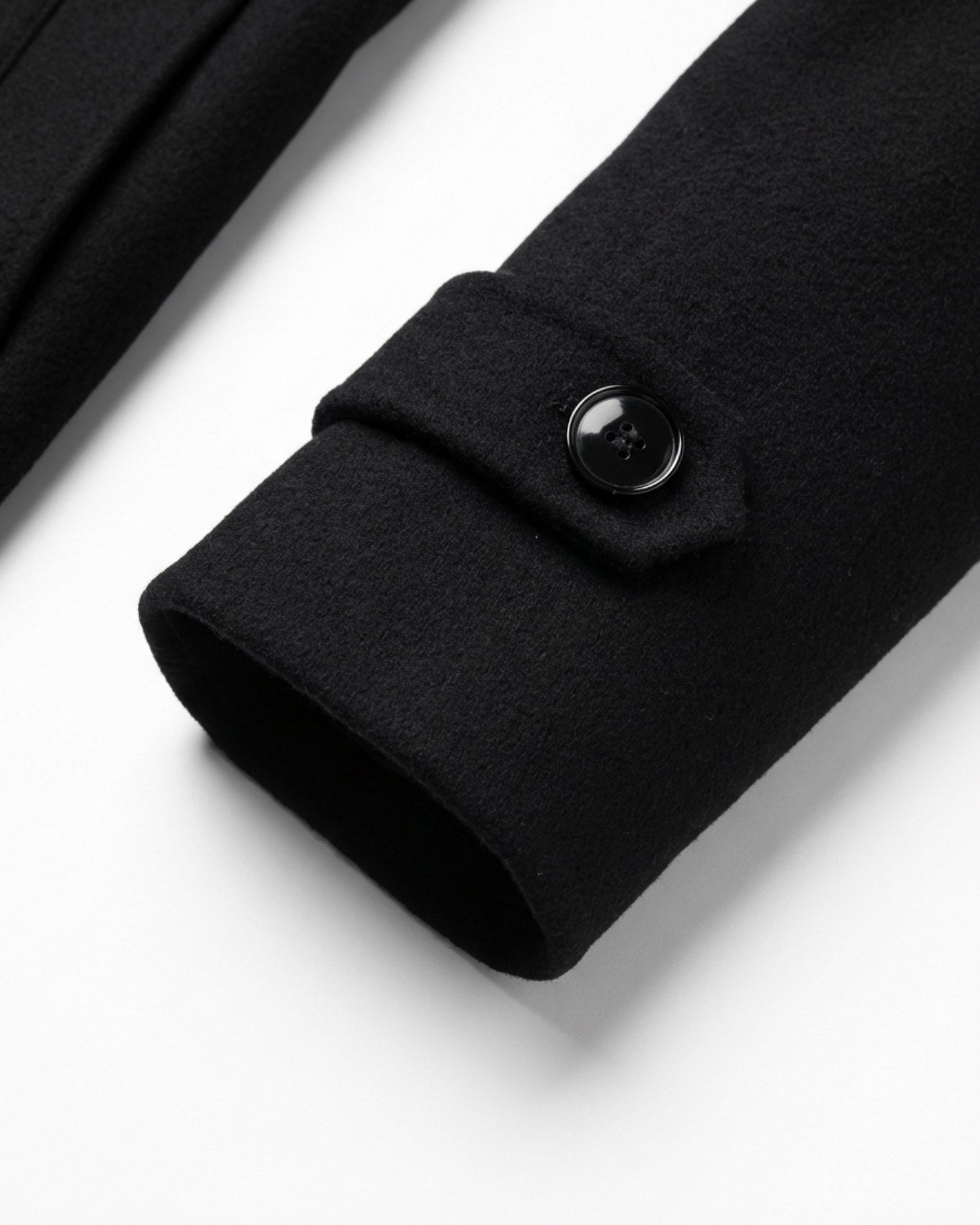 Mid-Length Wool Windbreaker with Removable Liner Coat