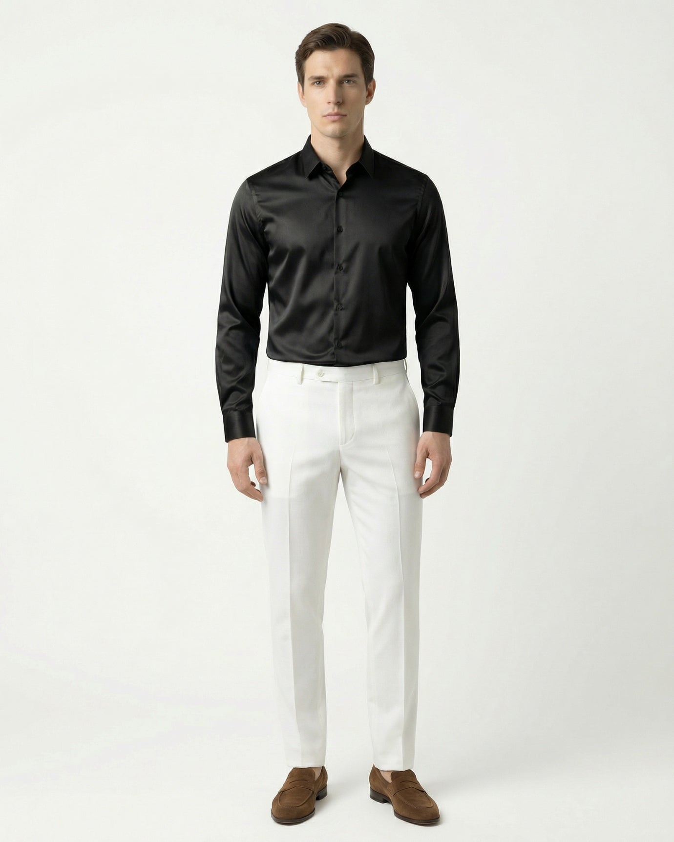 Camisa con textura de seda