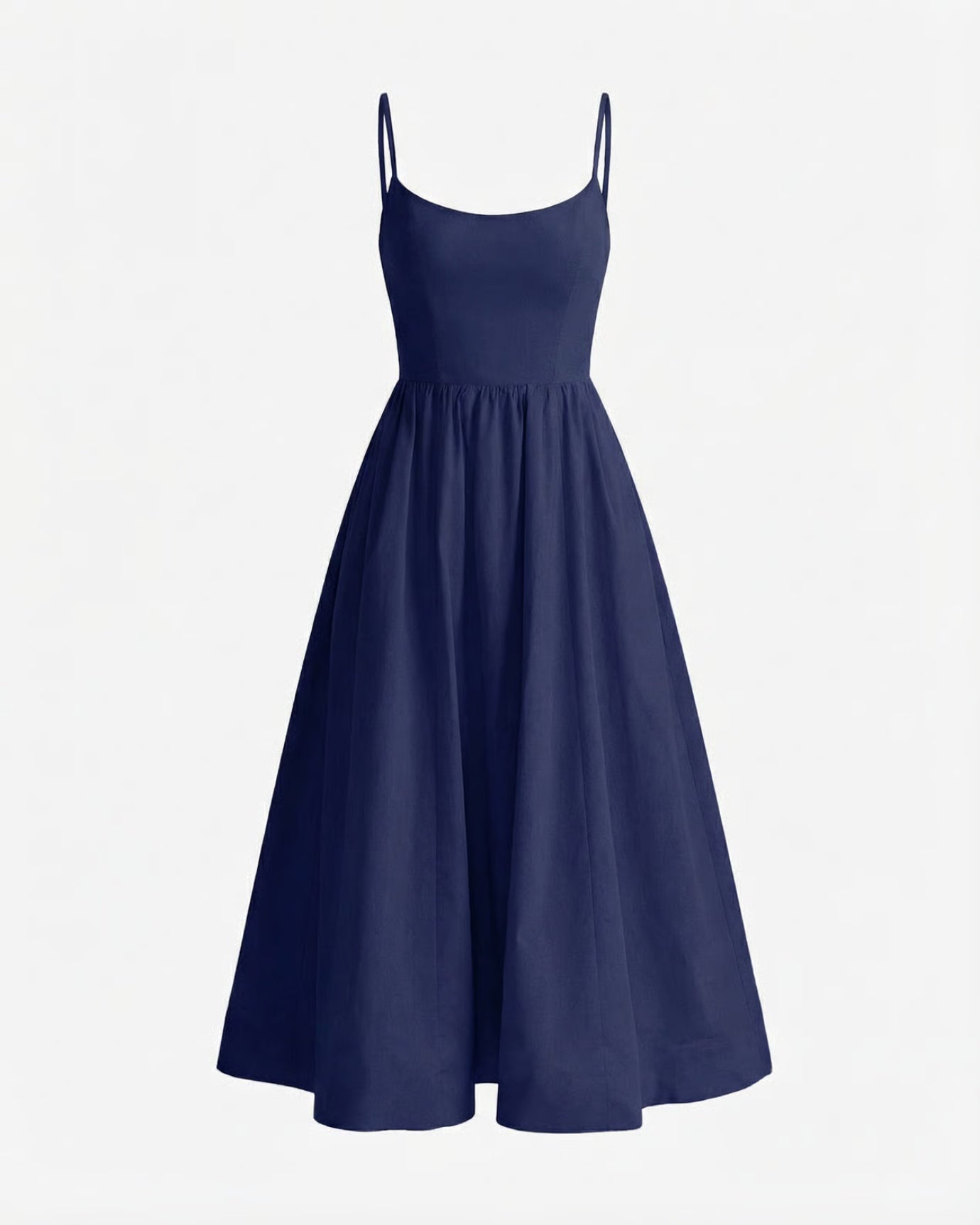 Mira Border Navy Blue Dress