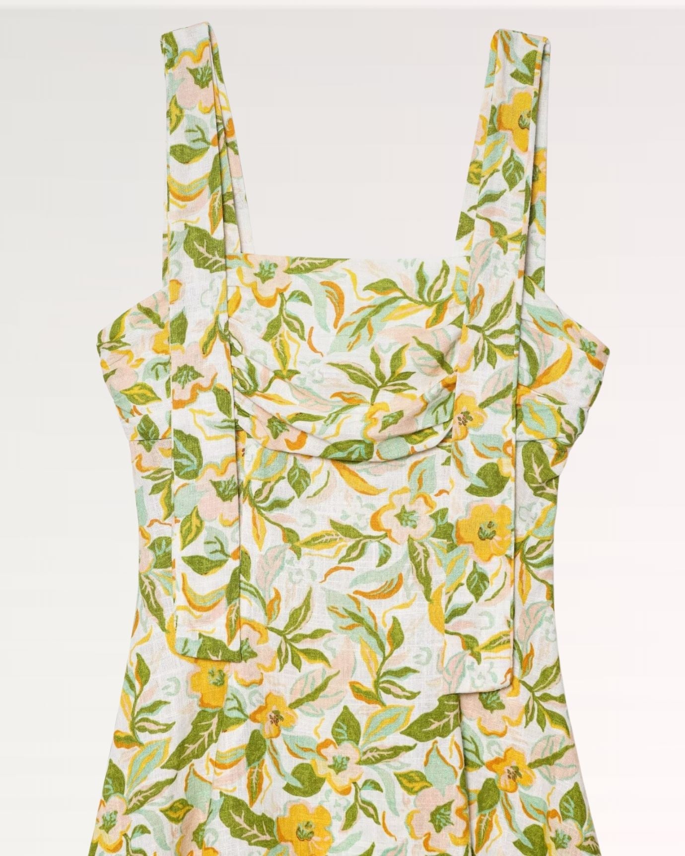 Chic and feminine lime dress with unique flower print