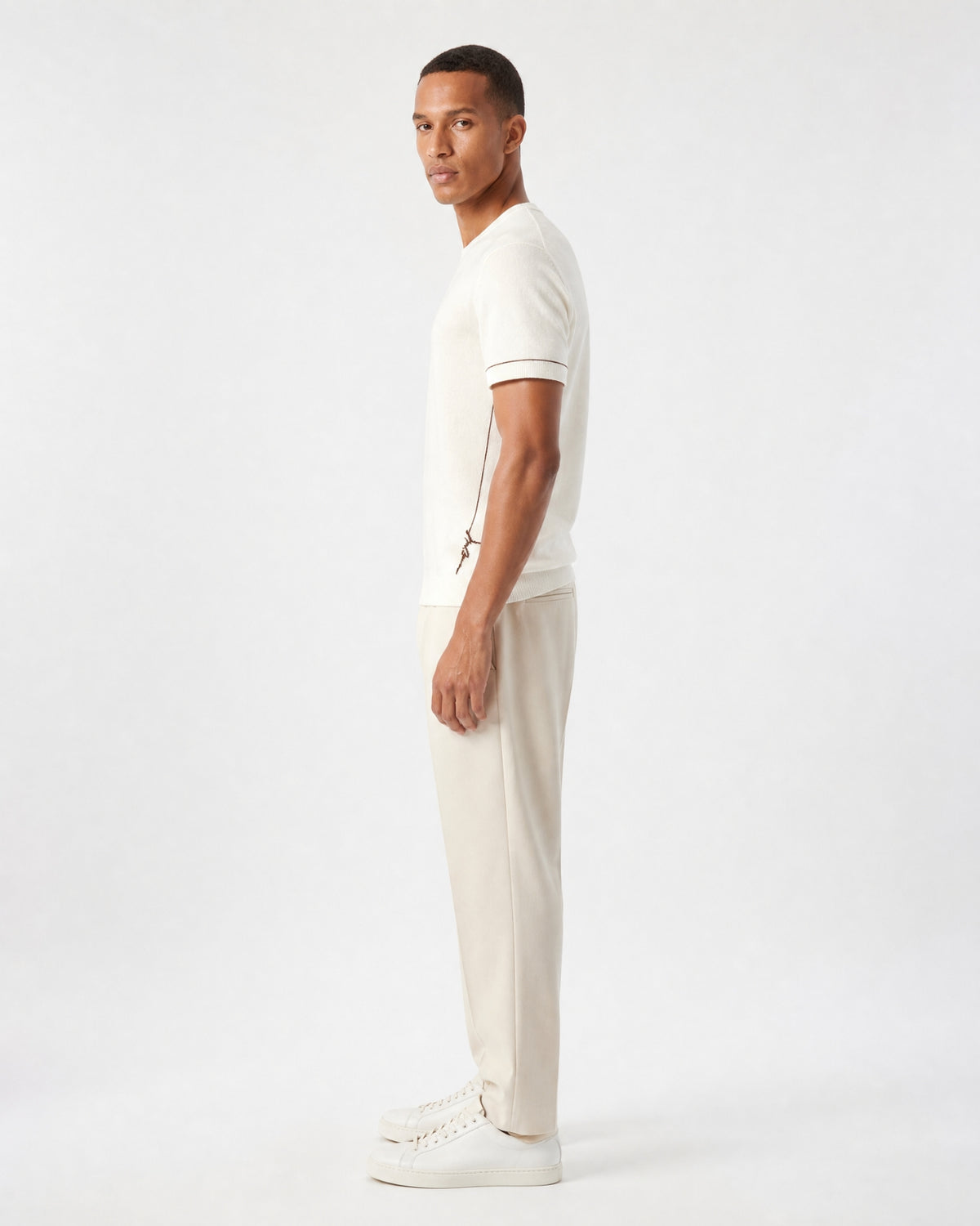 Mulberry Silk and Cashmere Knit T-Shirt