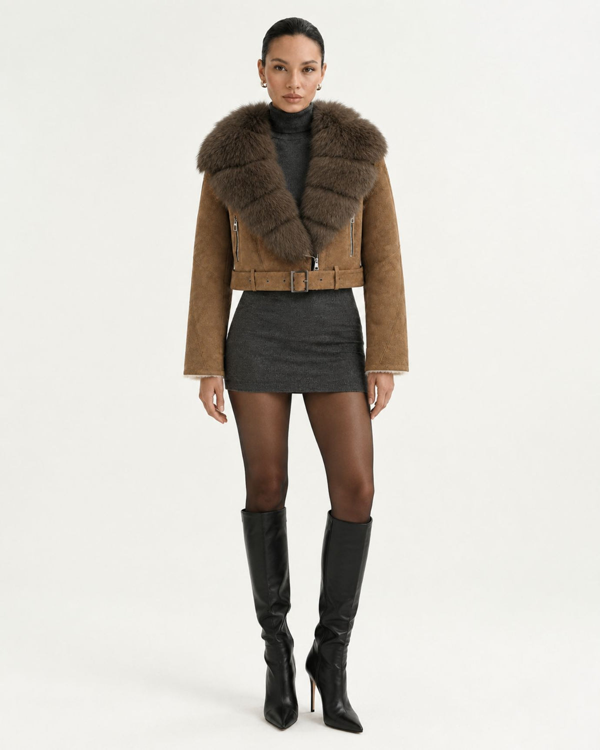 Rabbit Fur-Lined Suede Jacket Limited Edition