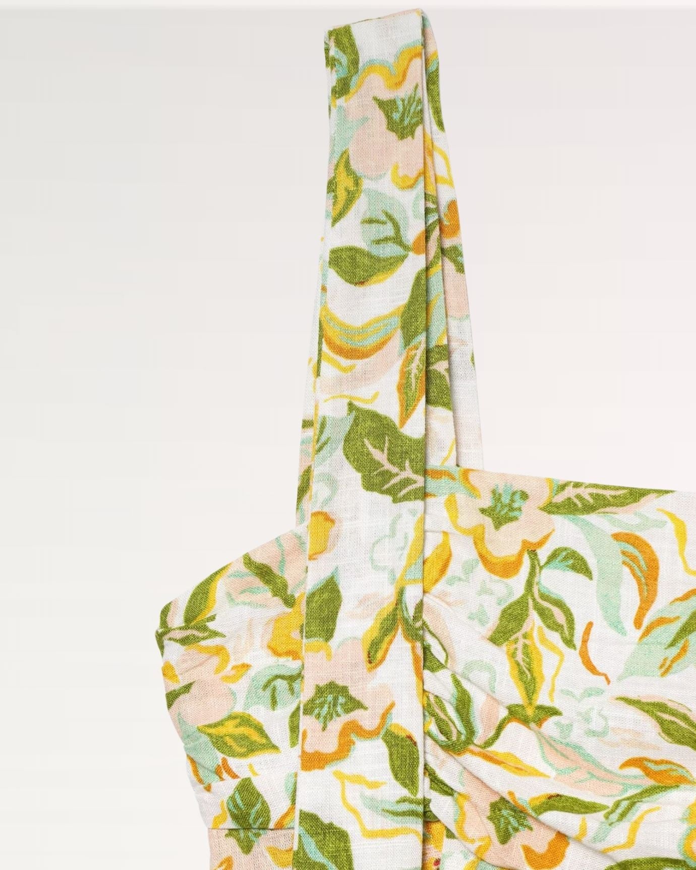 Flowy summer dress with exclusive lime flower design