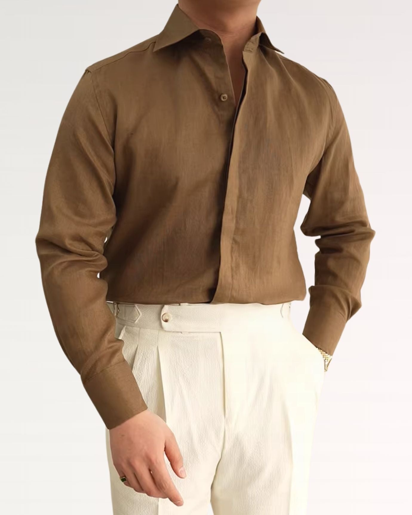 Fine Paris Linen Shirt Brown