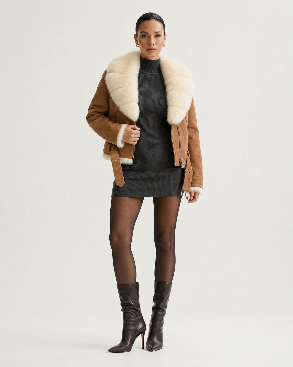 Rabbit Fur-Lined Suede Jacket Limited Edition