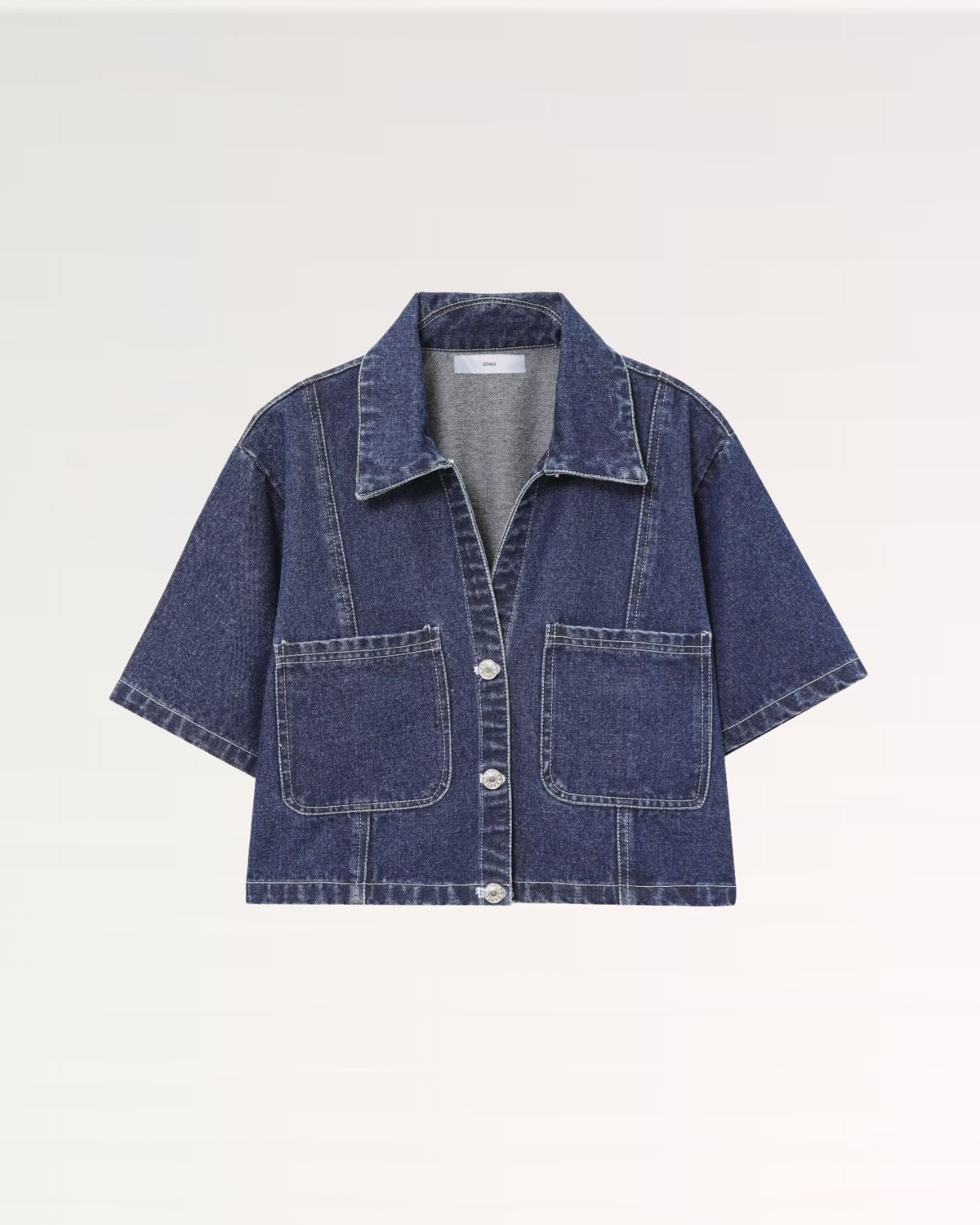 New York Navy Blue Denim Shirt Dark Blue