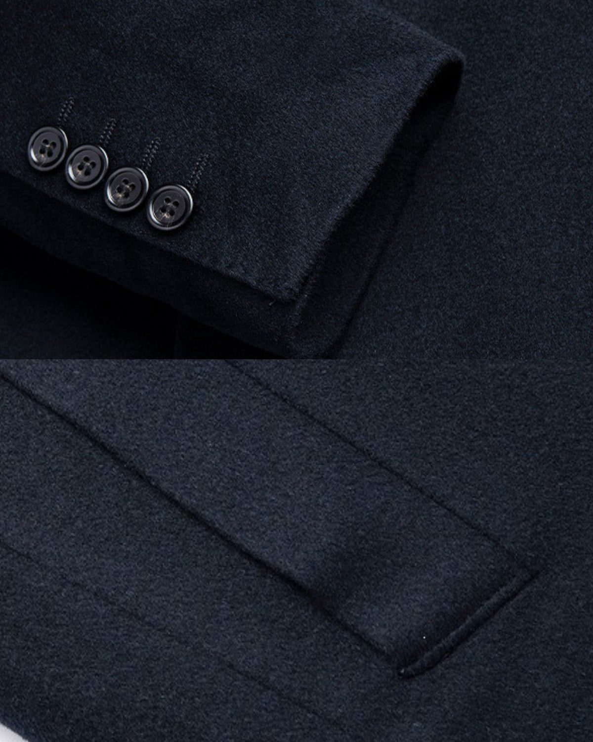 Down-Filled Cashmere Blend Overcoat with Mink Collar