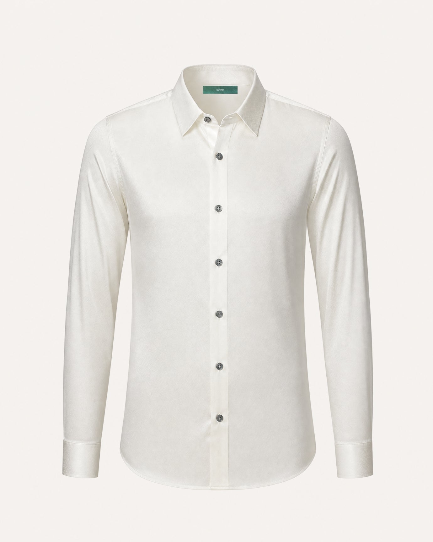 Hign-End Mulberry Silk Long-Sleeve Jacquard Shirt
