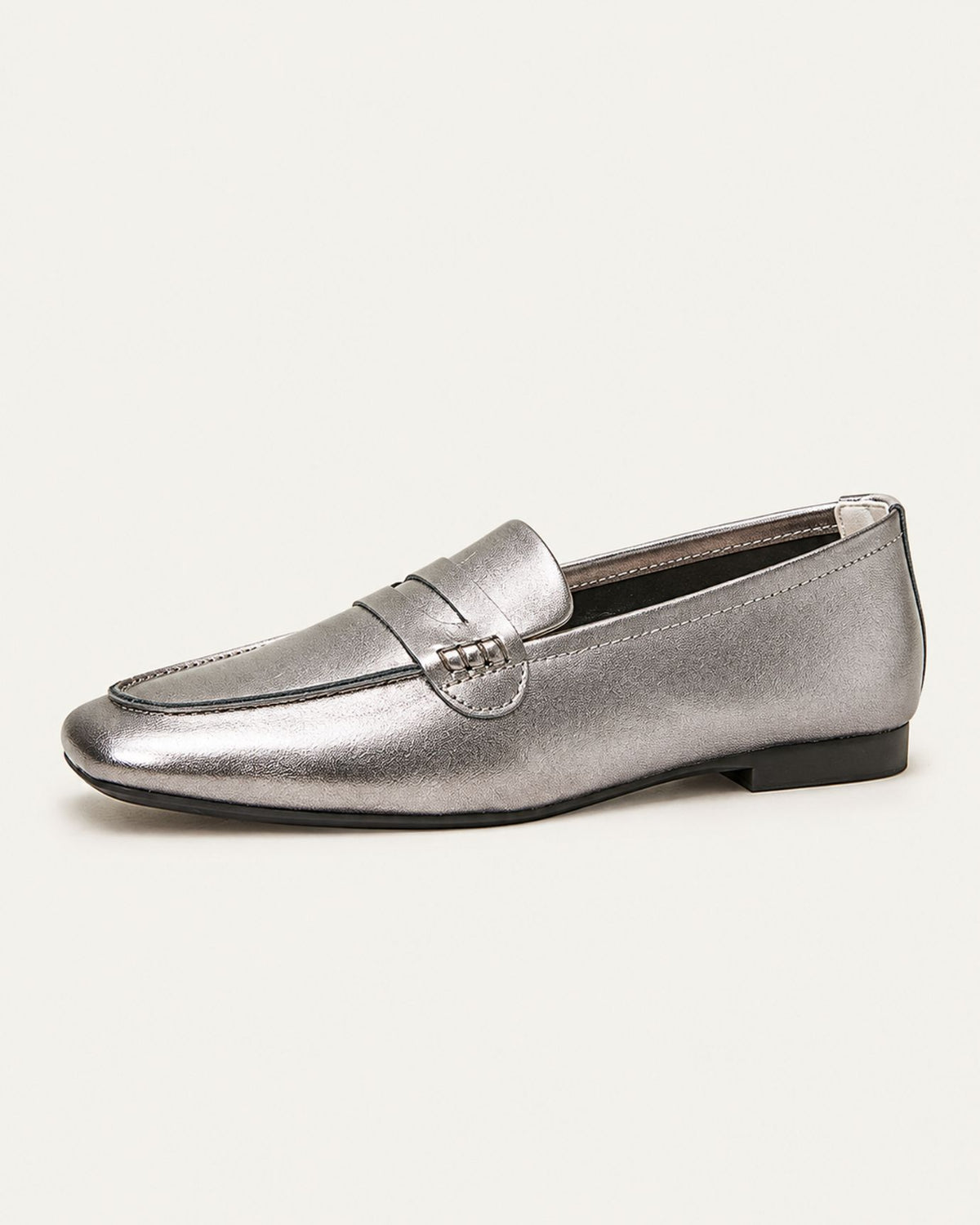 Genuine Leather Square-Toe Slip-On Old Money Loafers