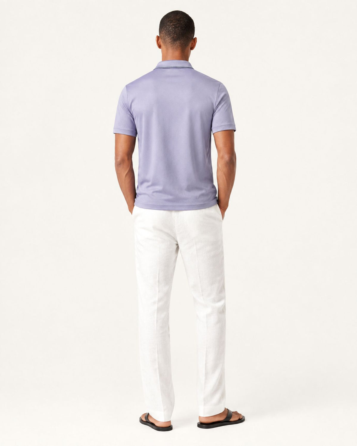 Lightweight Acetate Short-Sleeve Polo Shirt