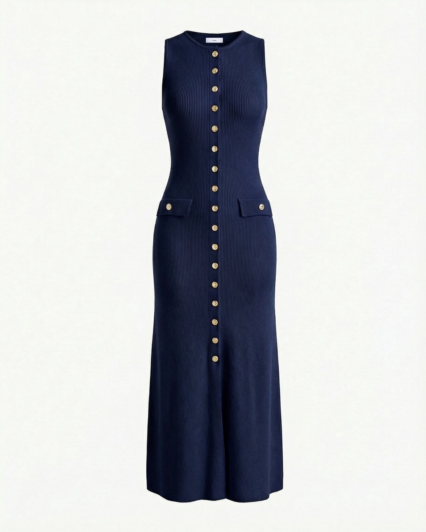 Old Money Knitted Dress Navy Blue