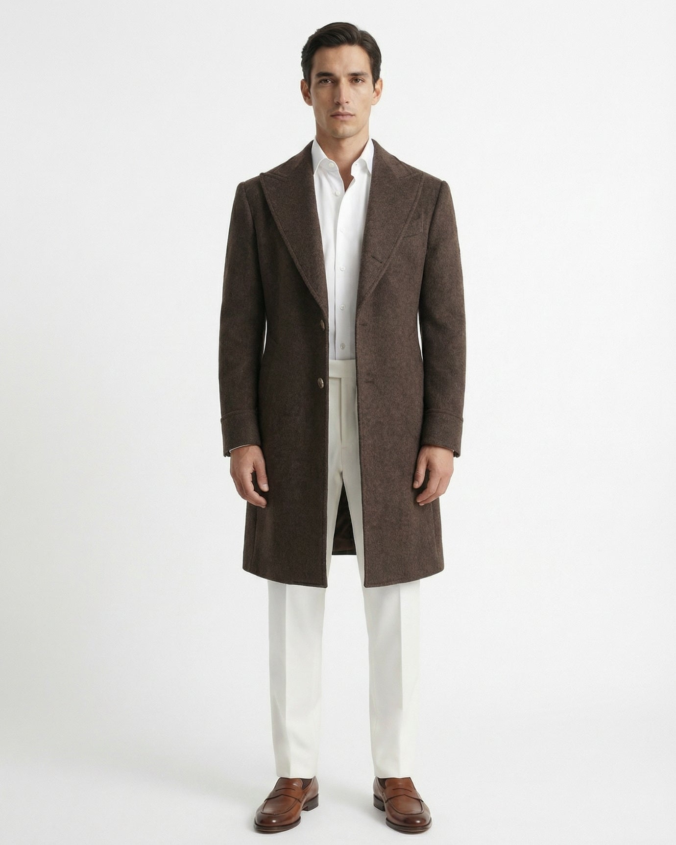Chester Overcoat Dark Brown Wool Business Coat