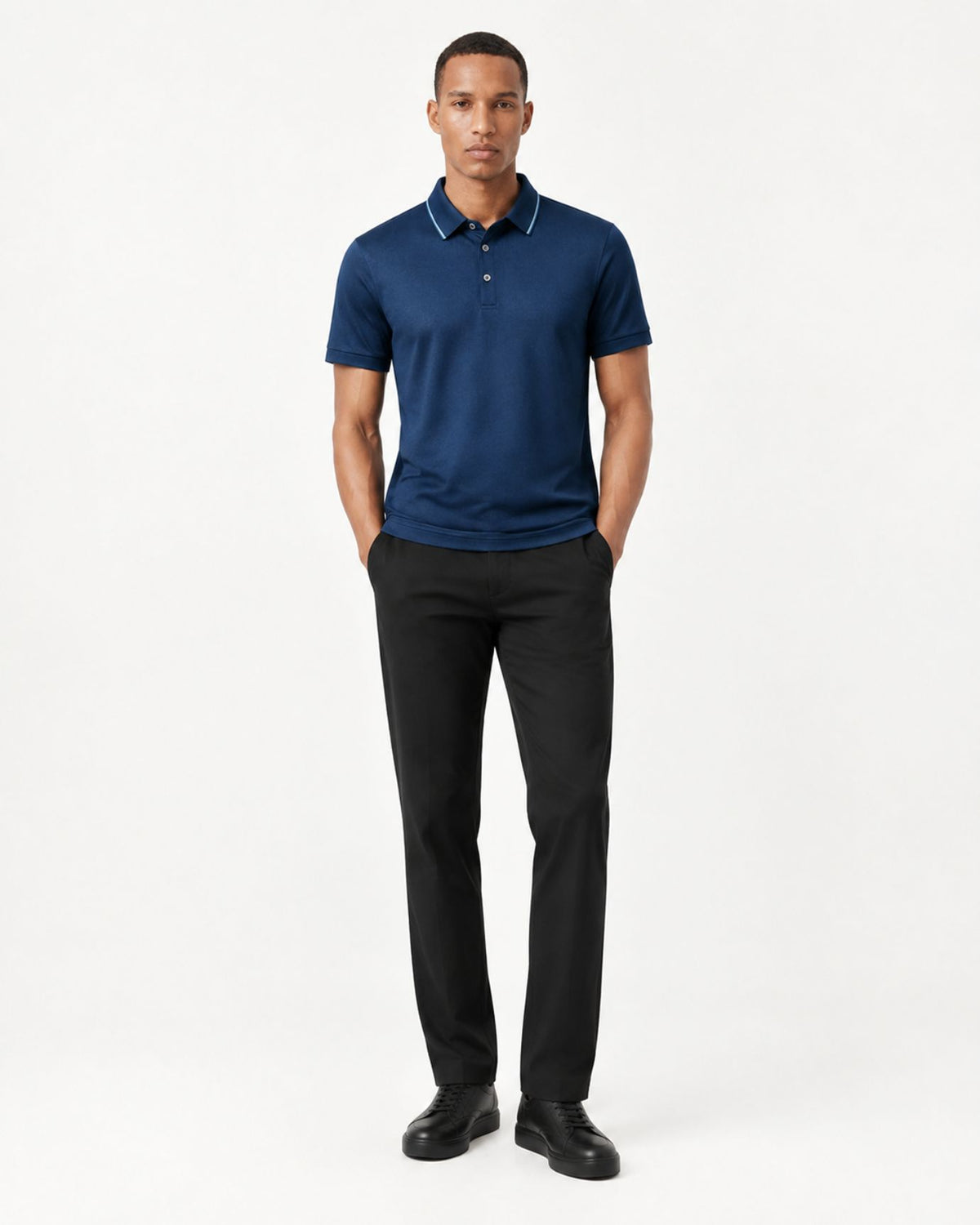 Lightweight Acetate Short-Sleeve Polo Shirt