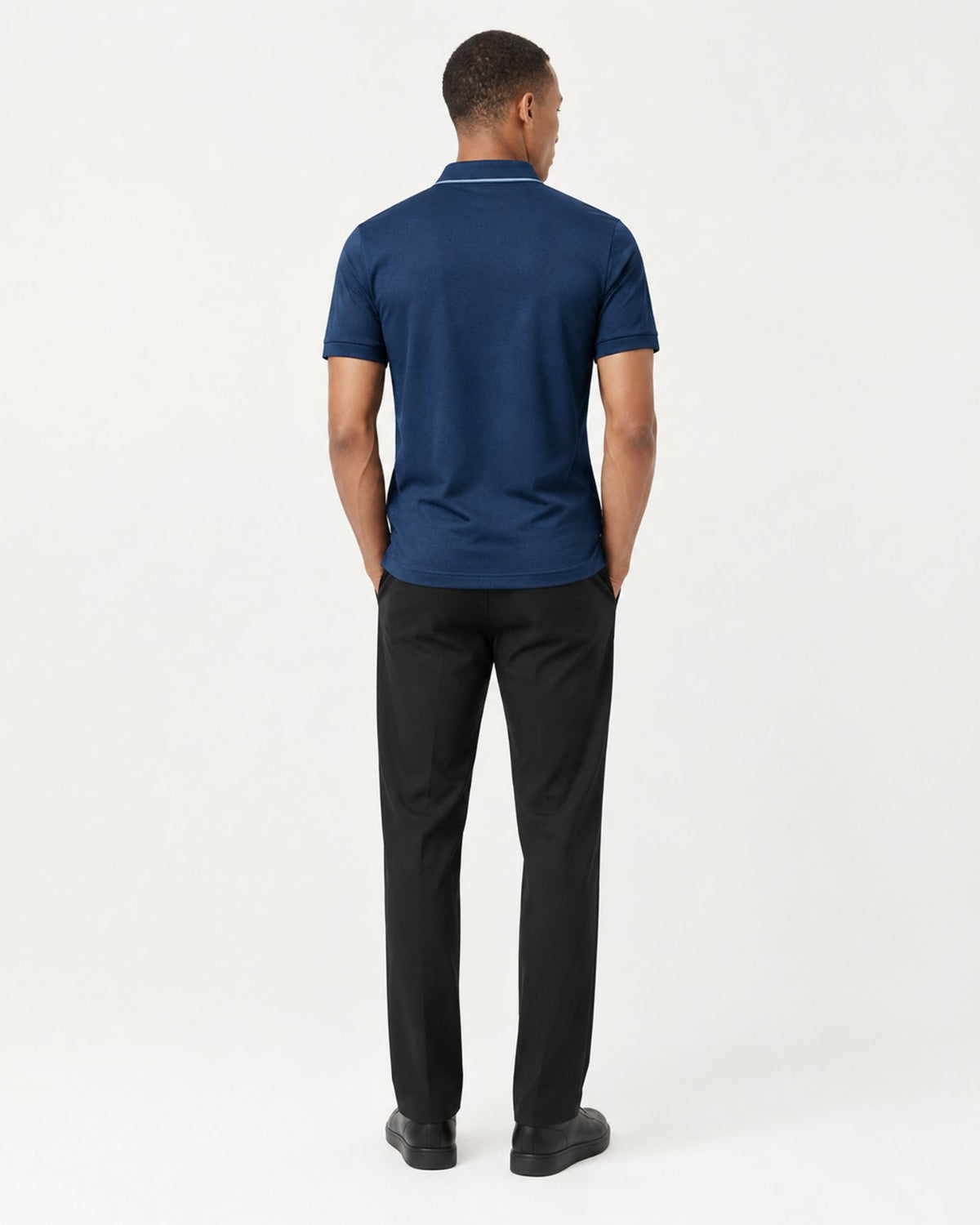 Lightweight Acetate Short-Sleeve Polo Shirt