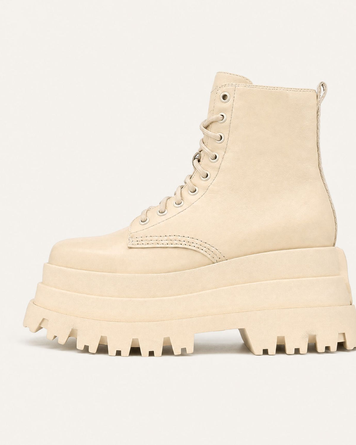 Maria Square-Toe Platform Lace-Up Combat Boots