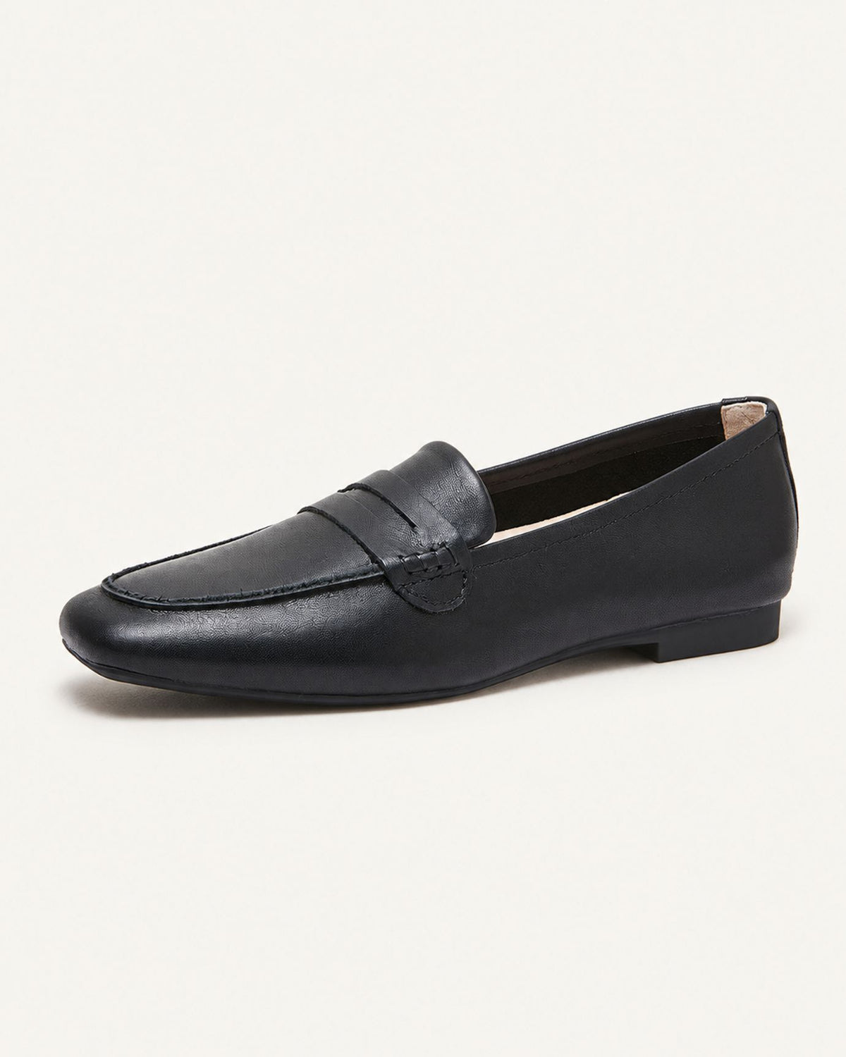 Genuine Leather Square-Toe Slip-On Old Money Loafers