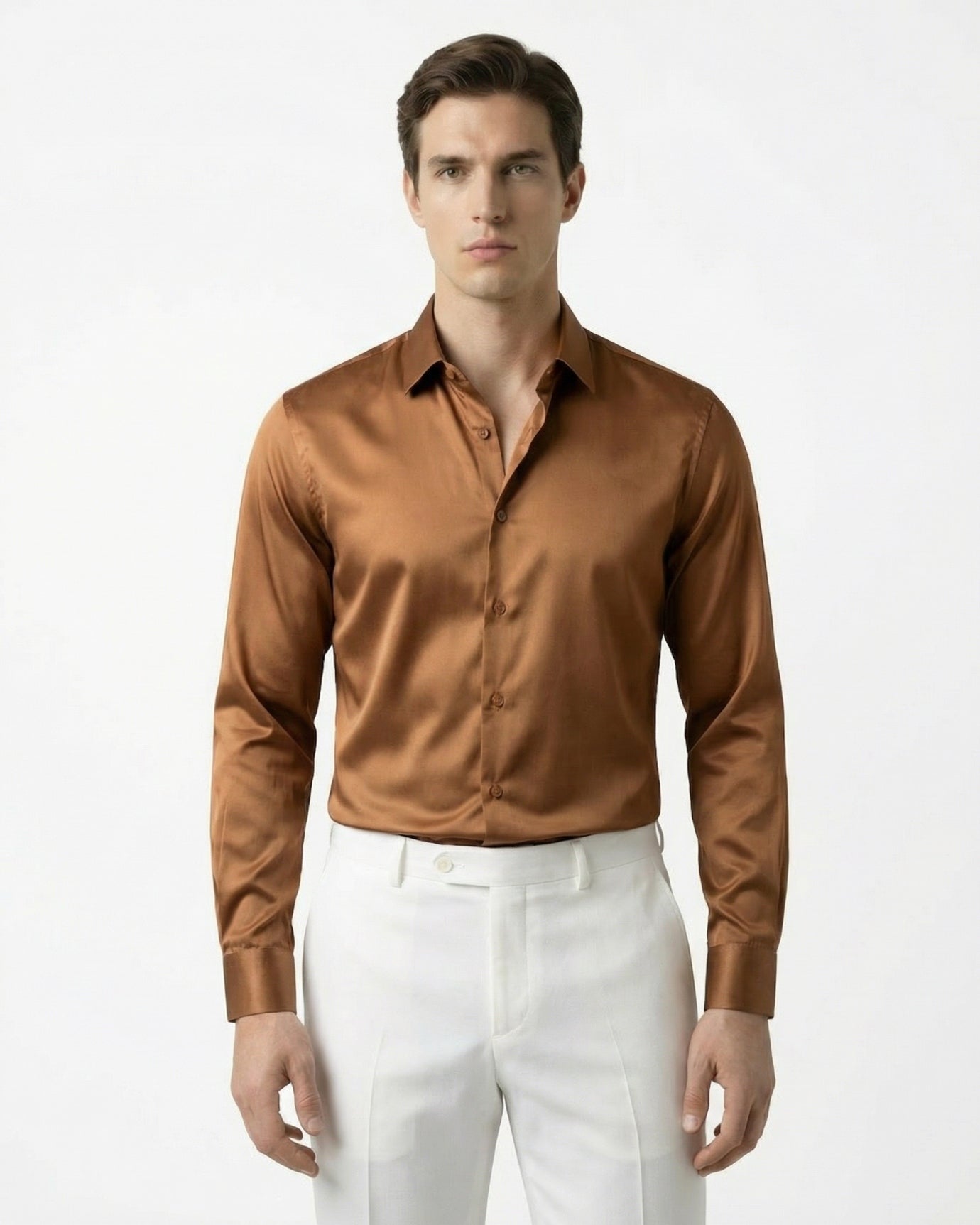 Camisa con textura de seda