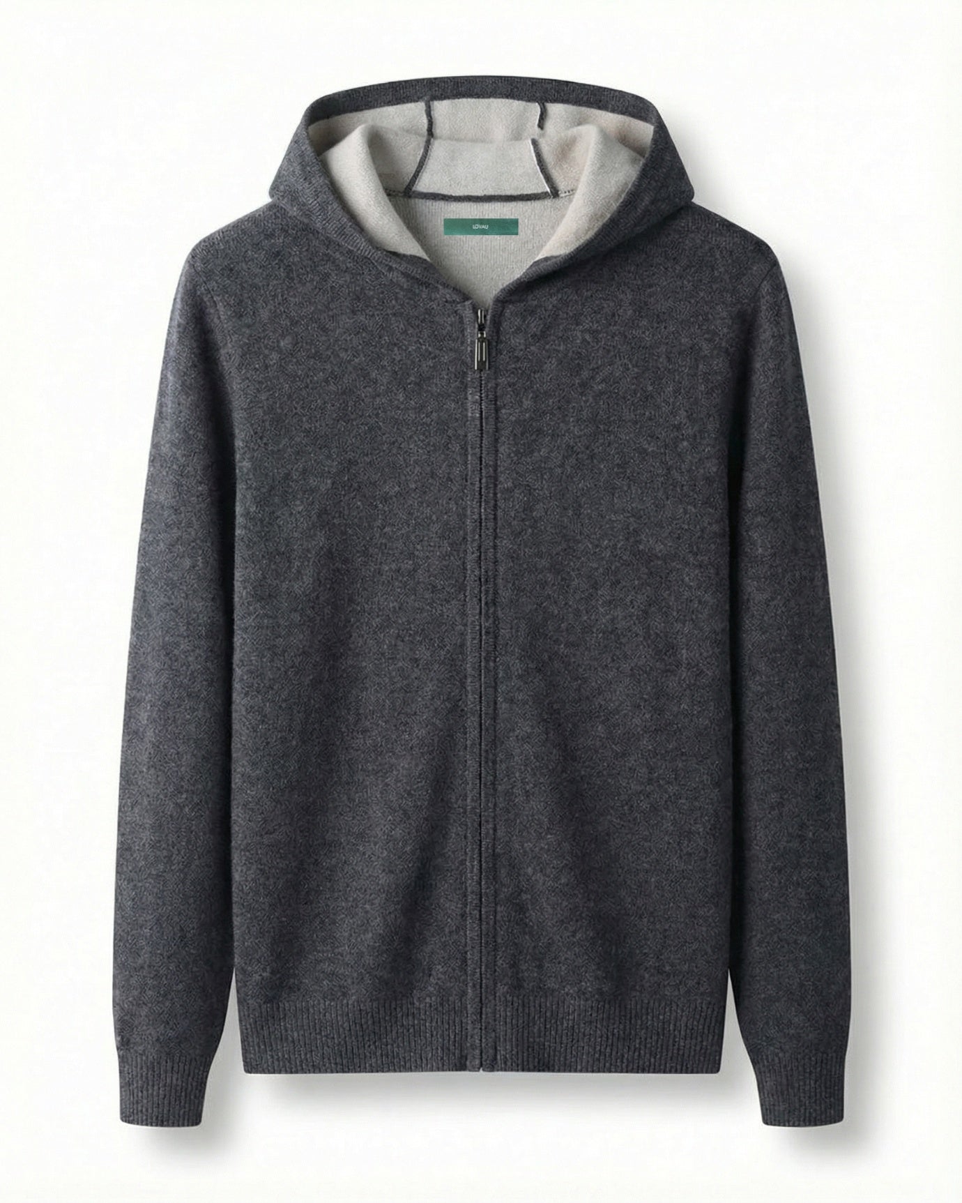 Cárdigan con cremallera y capucha de cachemira, edición limitada