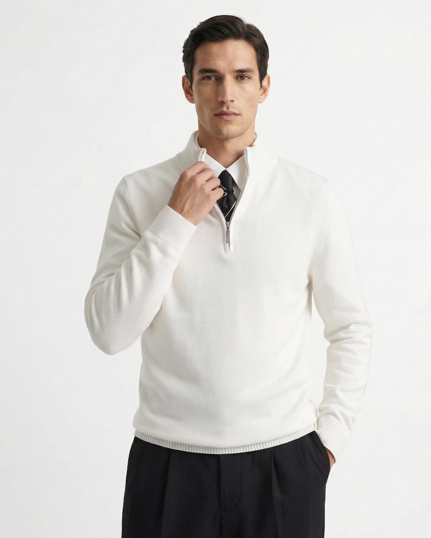 Business Casual Sweater Zipper