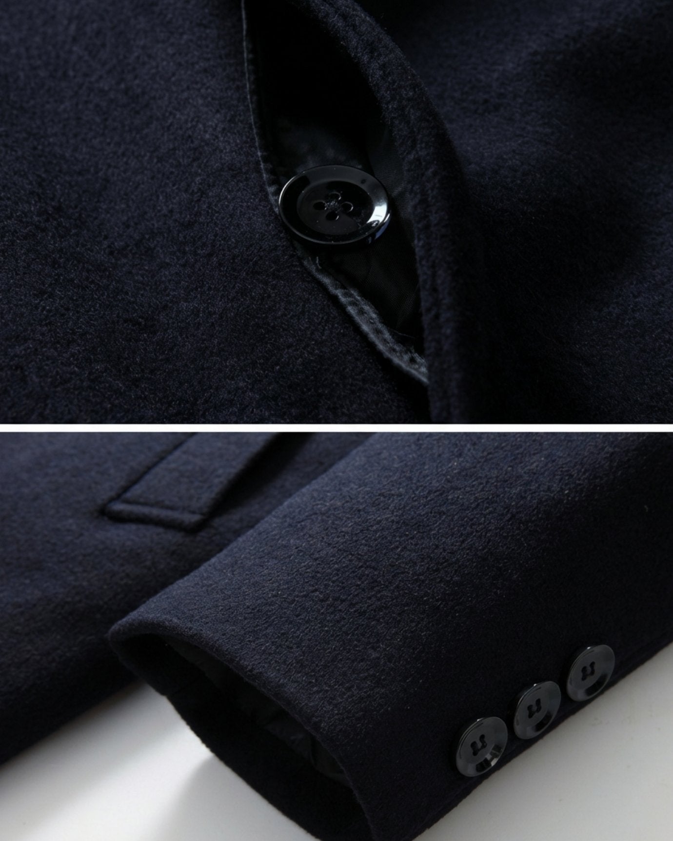 Thick Wool Coat Jacket with Lined Down Jacket