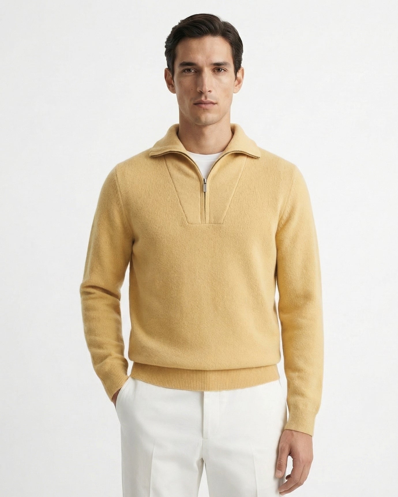Cashmere Sweater Zipper Thickened