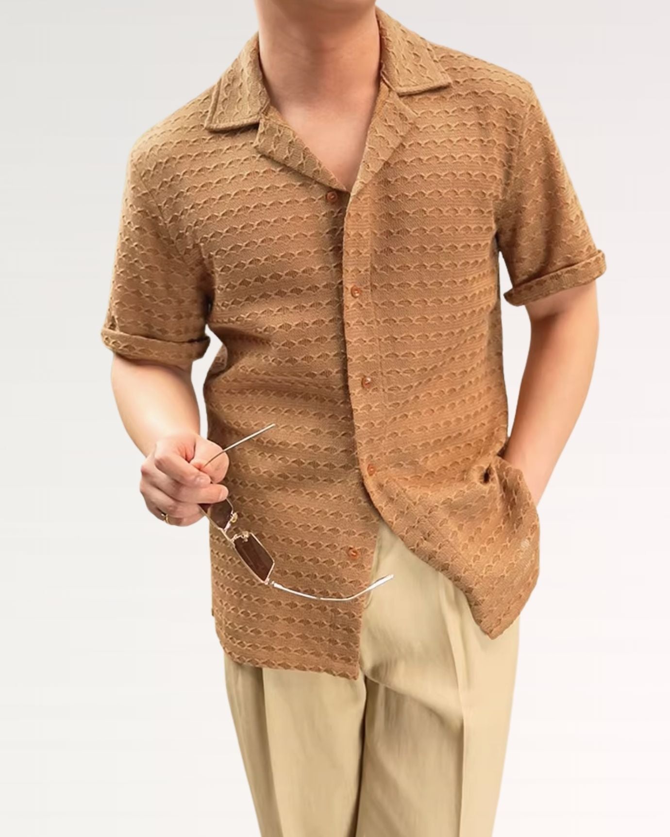 Vienna Old Money Knitted Shirt Short Sleeve