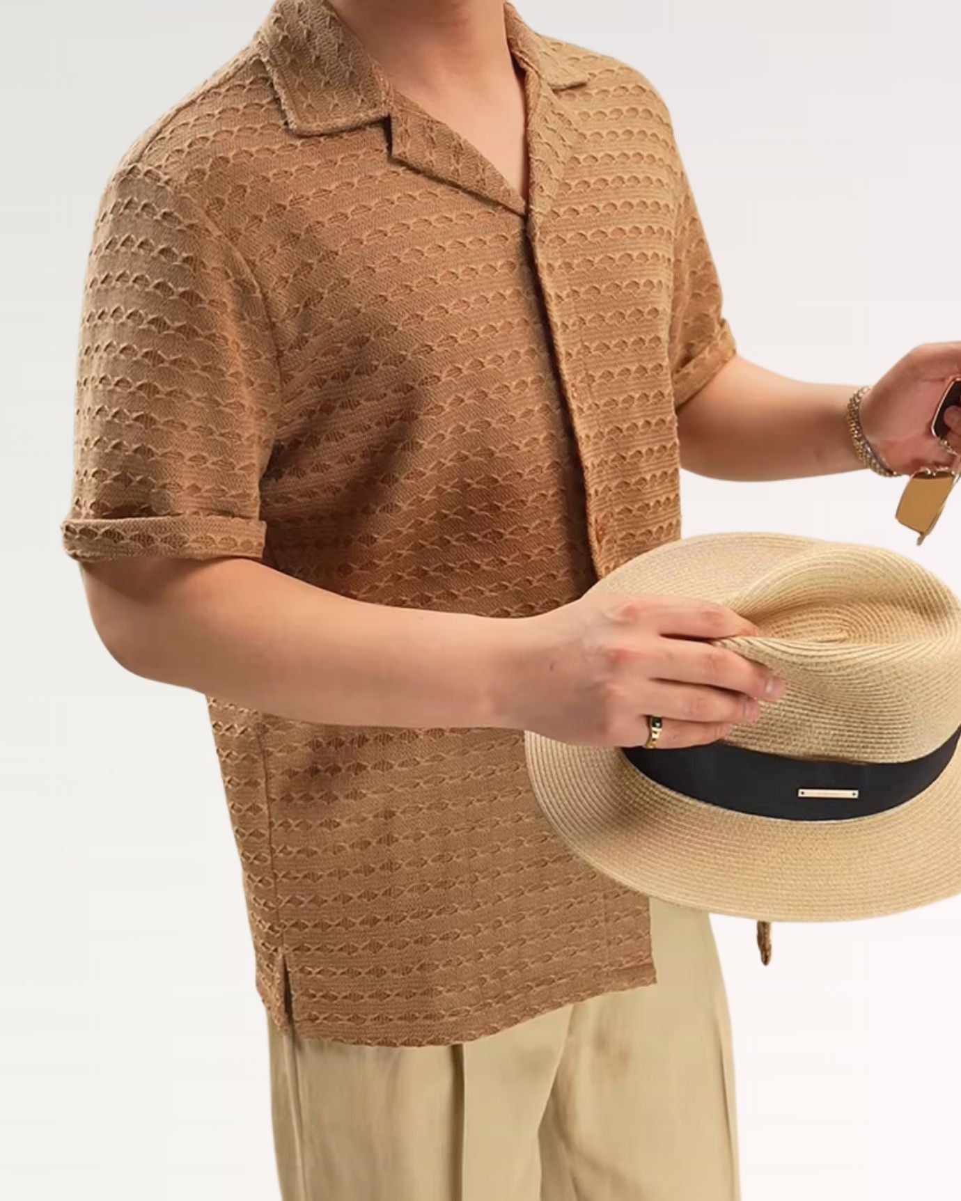 Vienna Old Money Knitted Shirt Short Sleeve