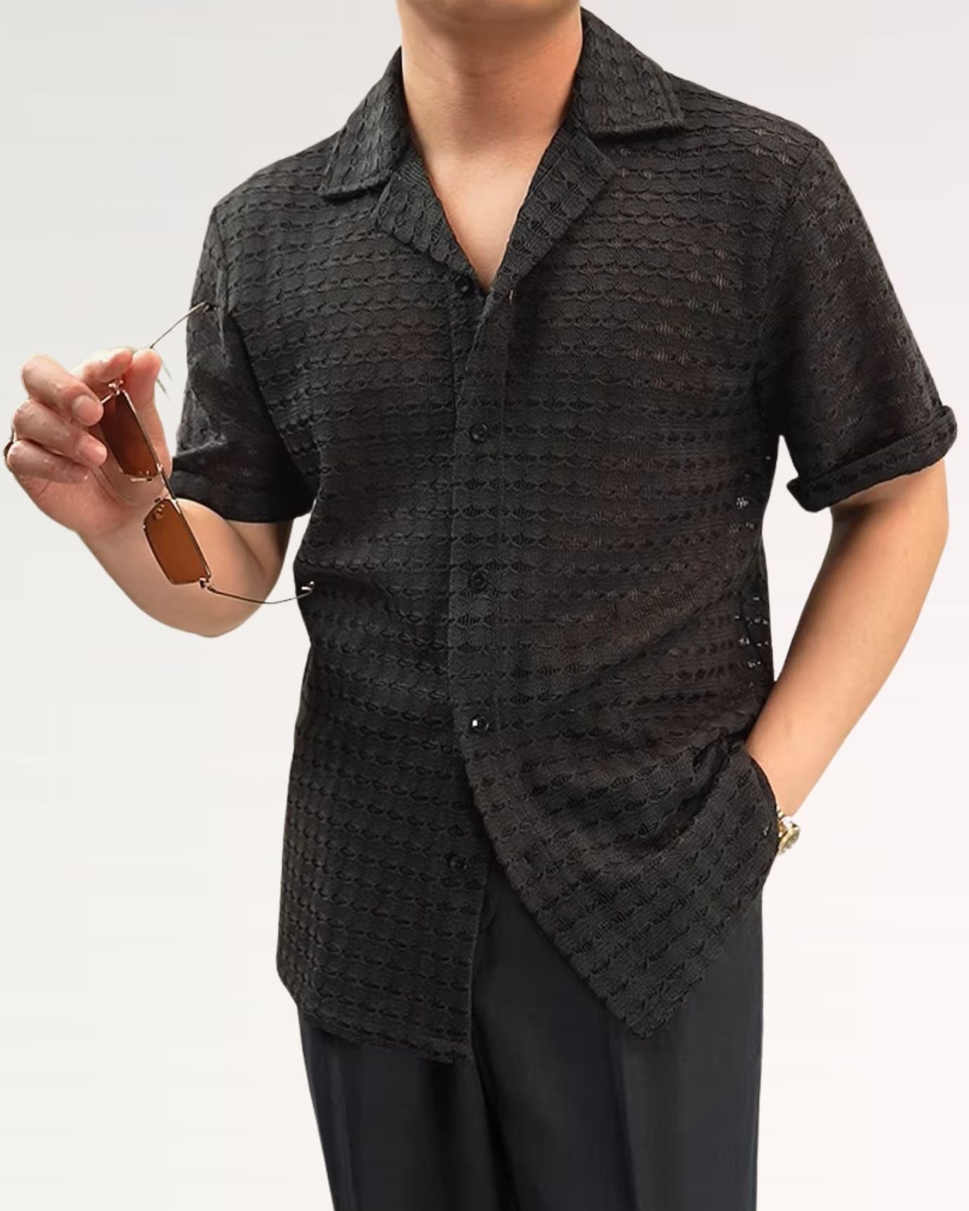 Vienna Old Money Knitted Shirt Short Sleeve