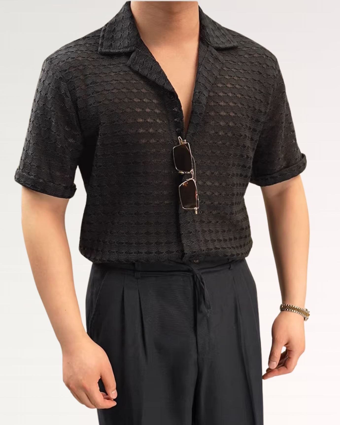 Vienna Old Money Knitted Shirt Short Sleeve