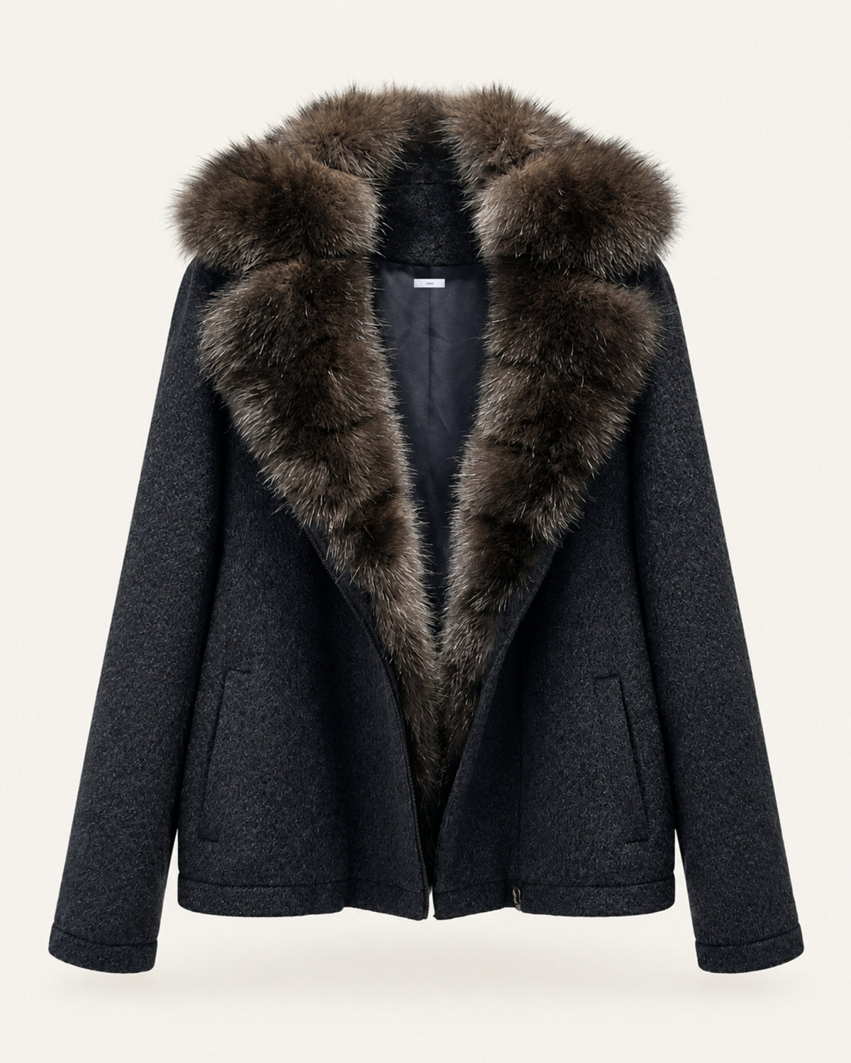 Lina Mid-Length Genuine Leather Shearling Coat