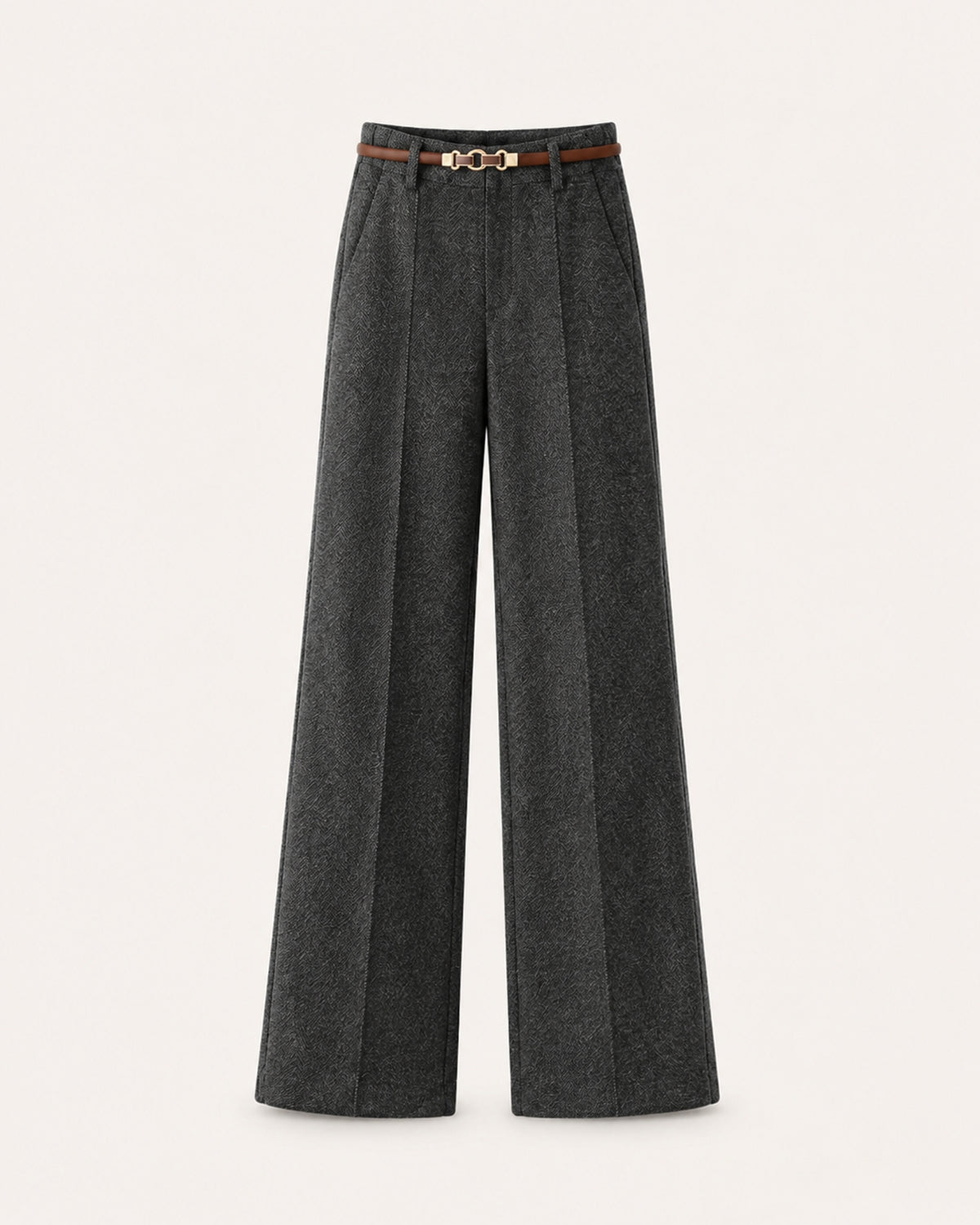 Woman Heavyweight Straight Leg Wool Pants