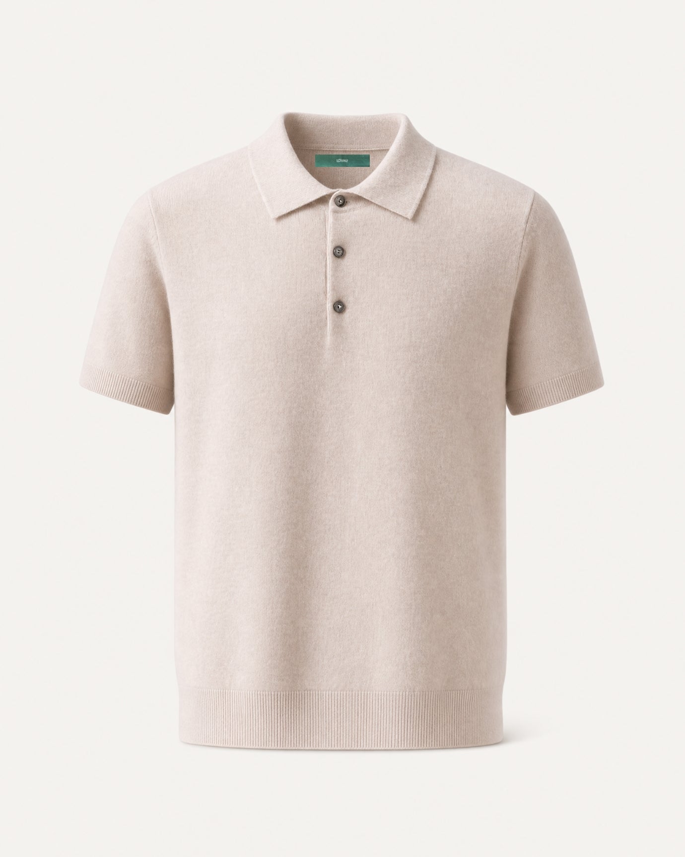 New York Cashmere Short-Sleeve Polo Shirt