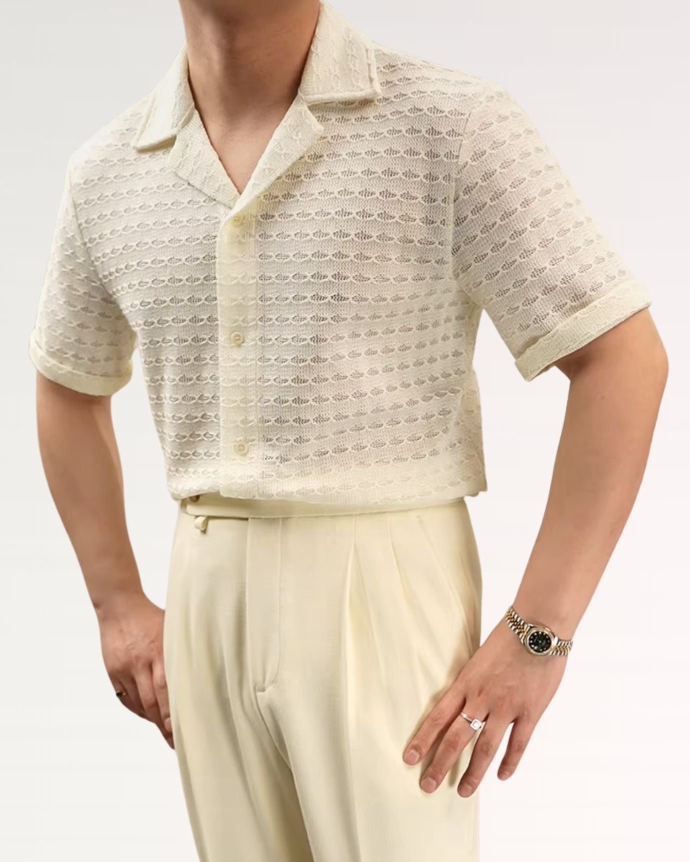 Vienna Old Money Knitted Shirt Short Sleeve