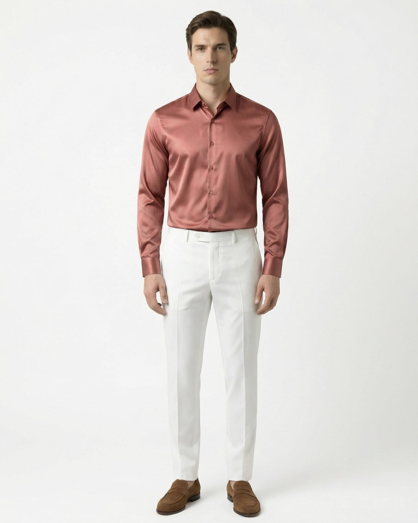 Camisa con textura de seda