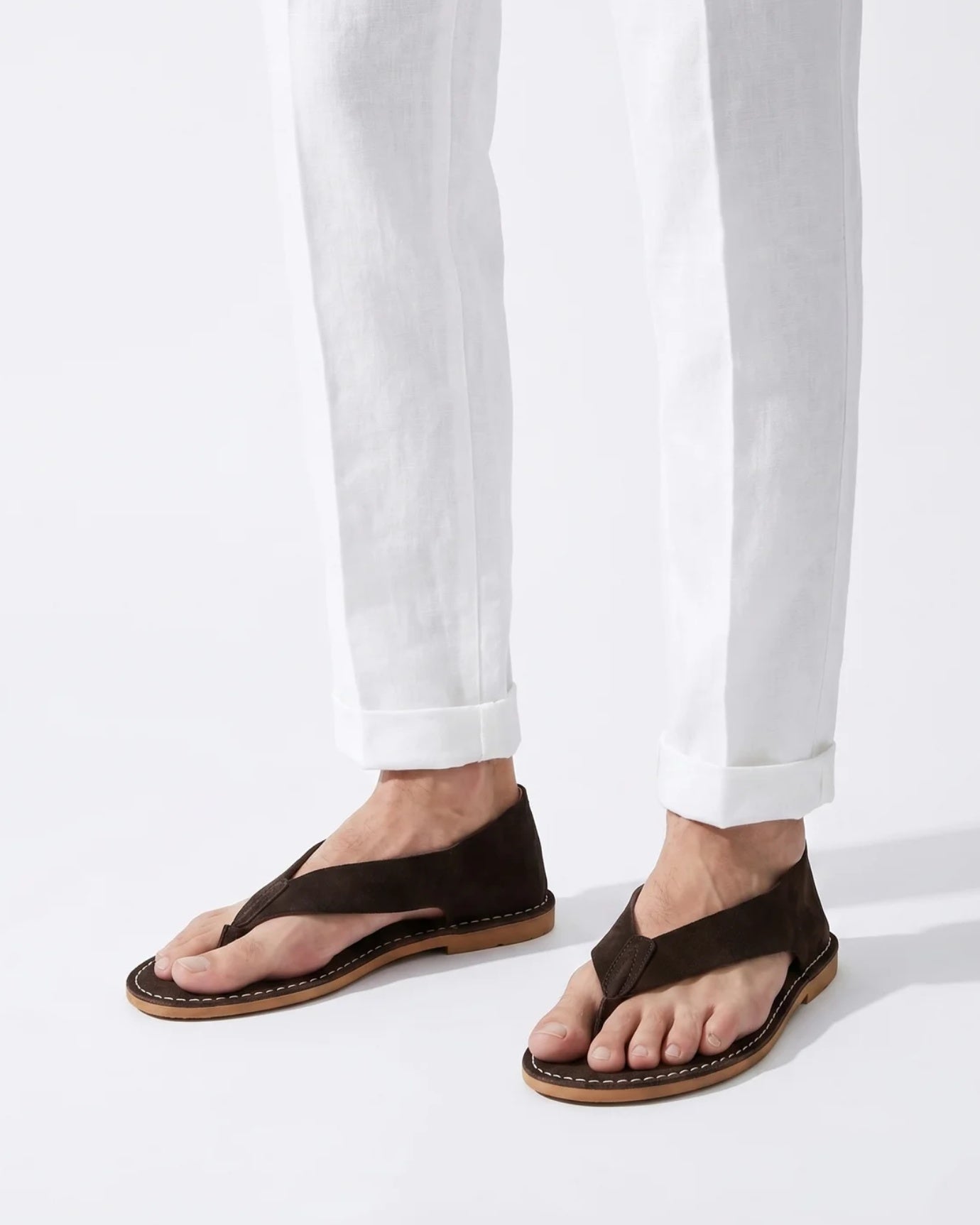 Comfortable Leather Flip-Flops – Breathable Velvet Sandals