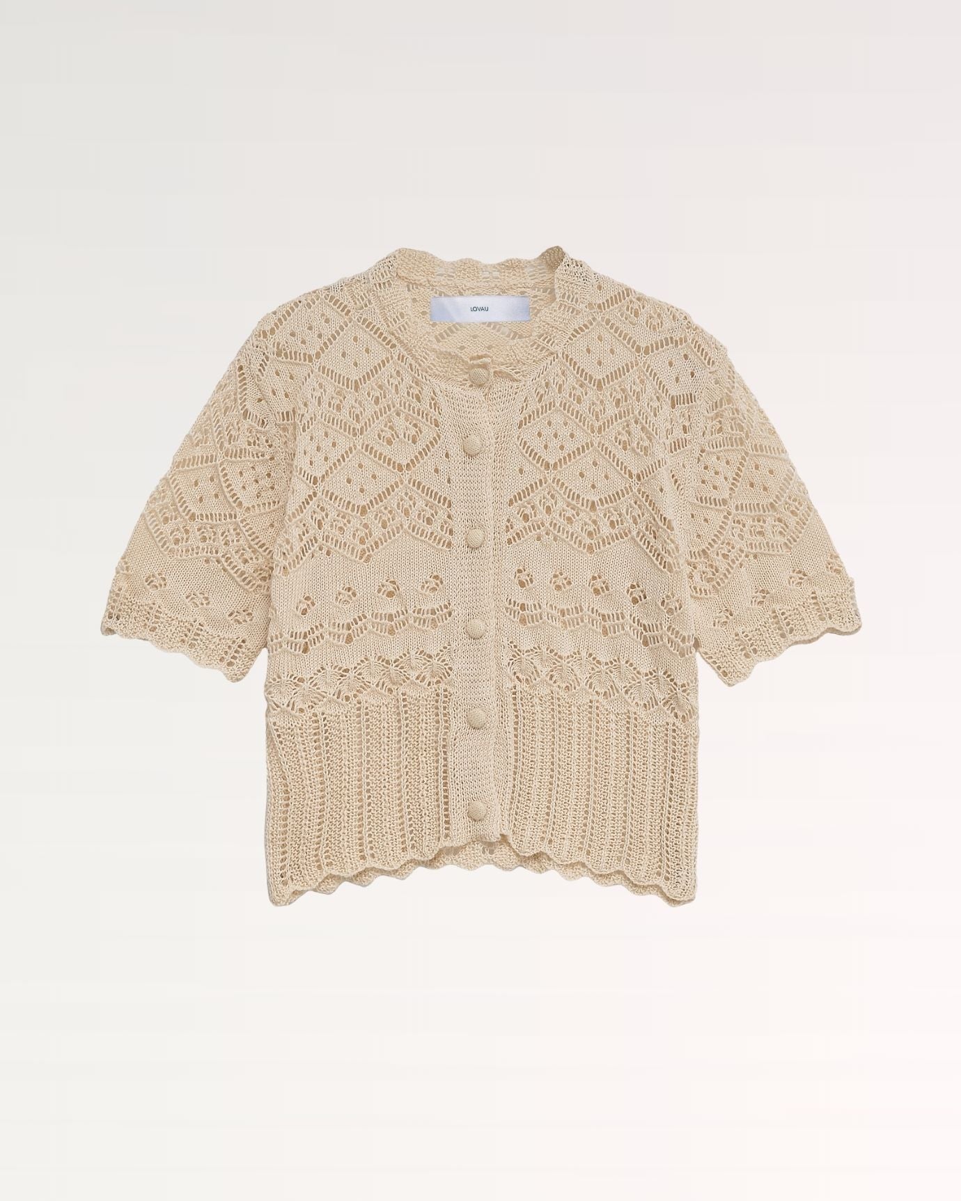 Aurora Jackquard Mesh T-shirt Khaki