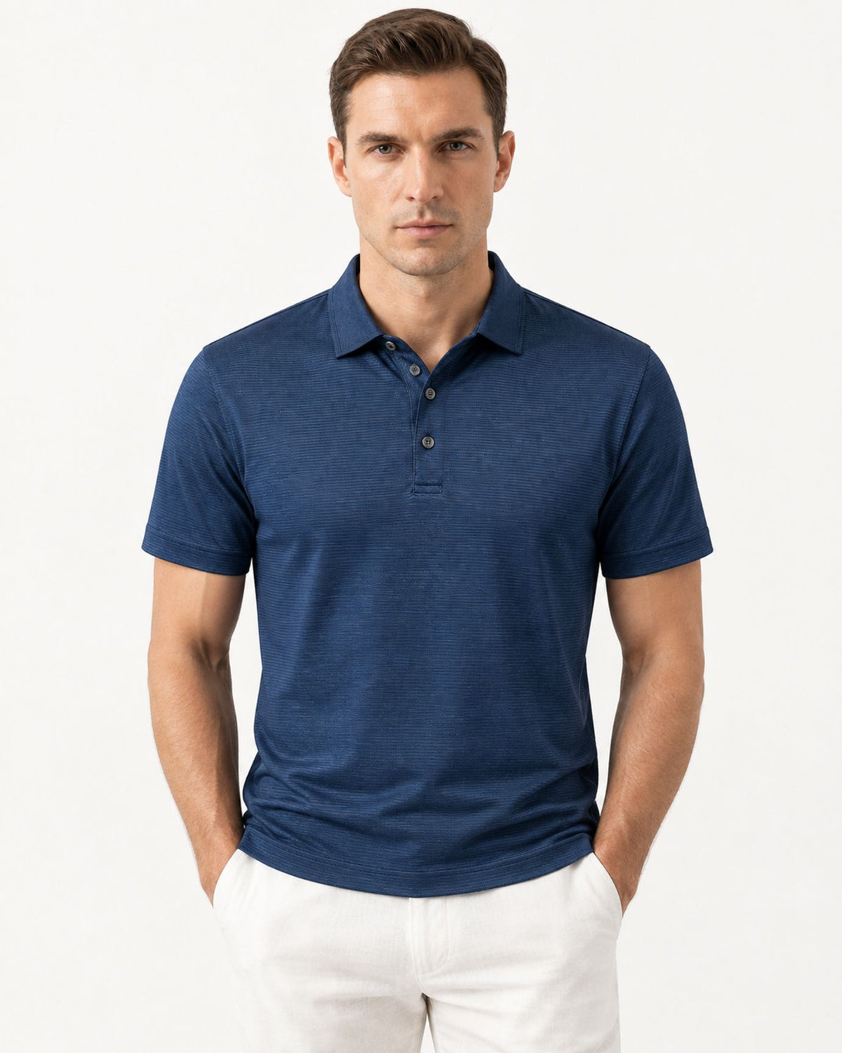 Relaxed-Fit Striped Acetate Polo Shirt