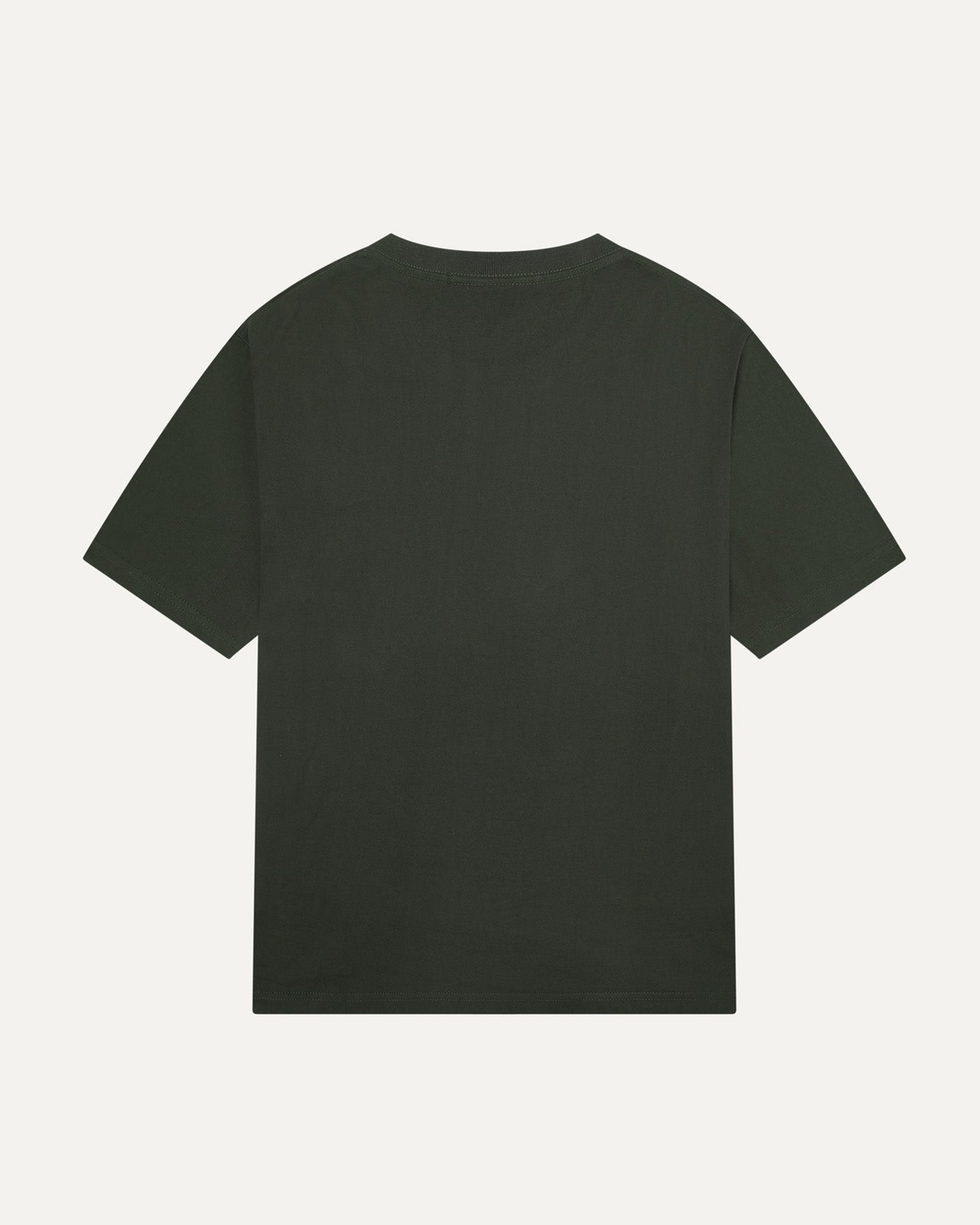 Casual dark green T-shirt combining style, comfort, and durability