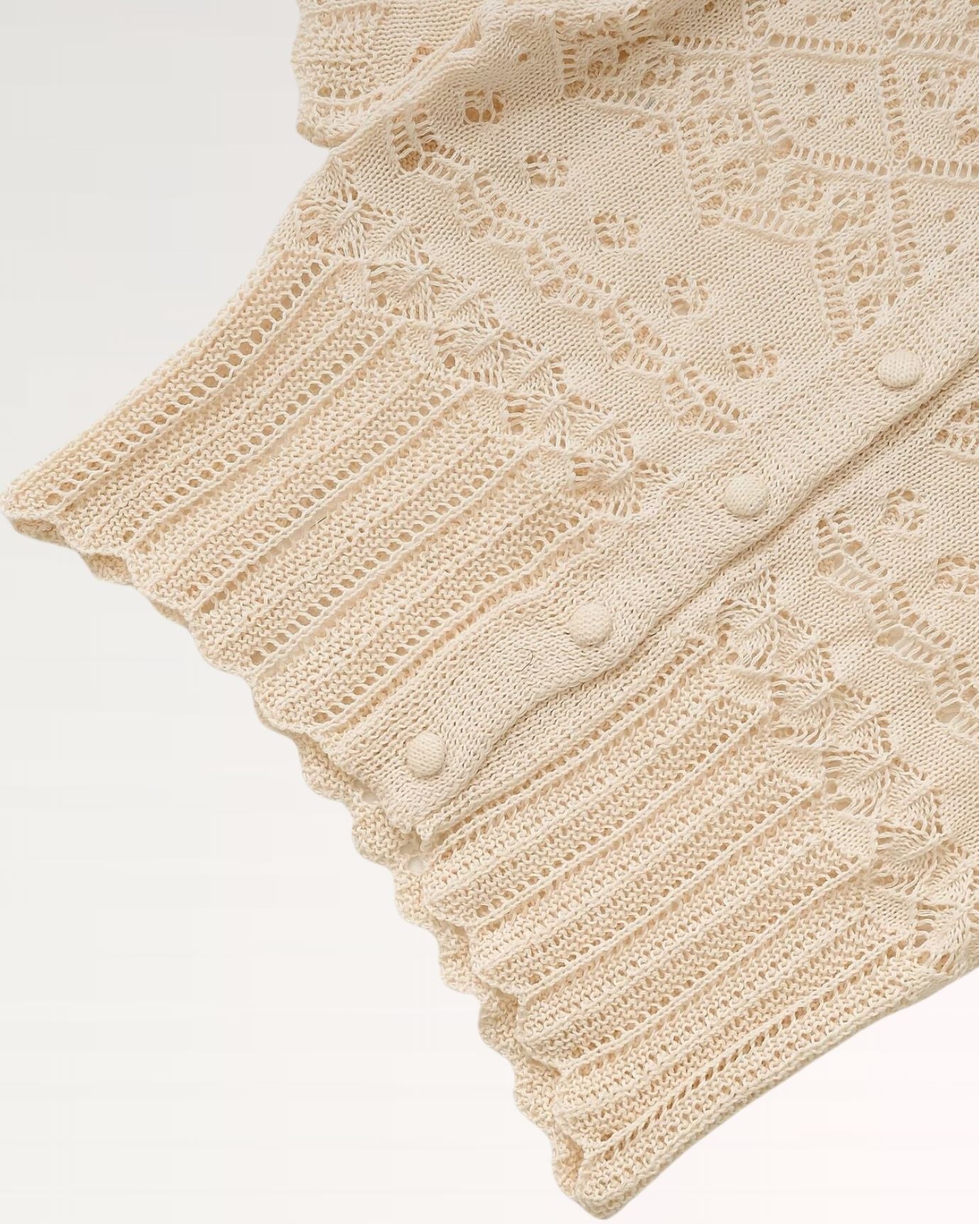 Soft stretch fabric Aurora jacquard mesh top